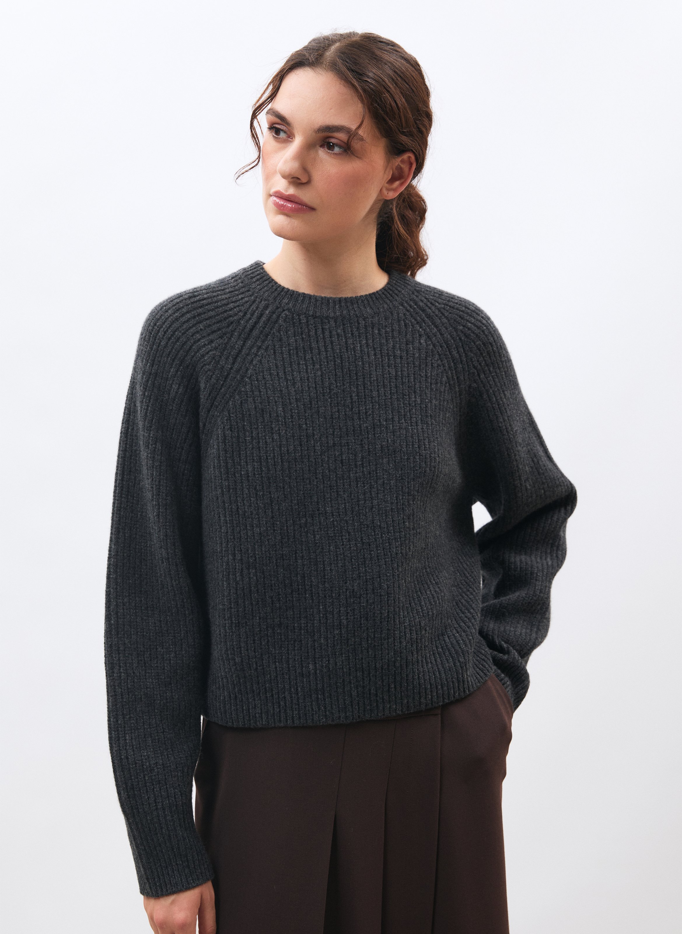 Oversized, wollen trui HUMILITY Grijs