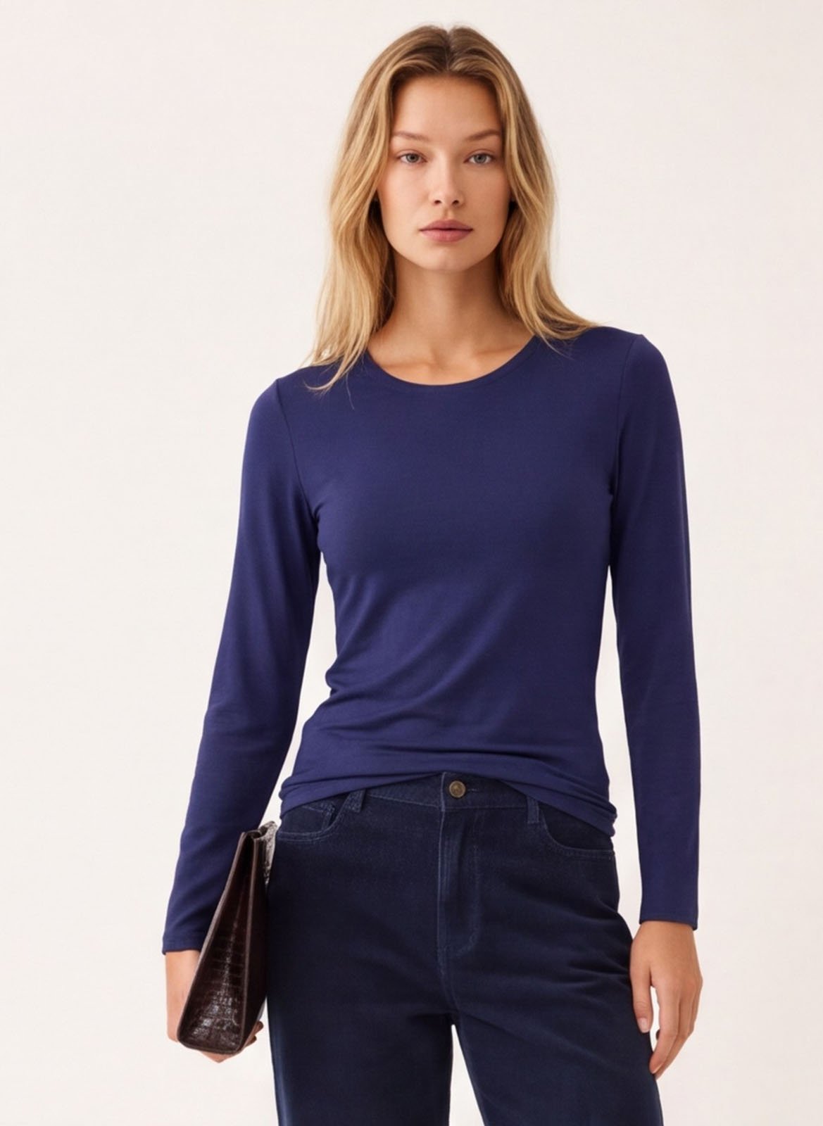Langarm-T-Shirt aus Baumwollmischung KOOKAI Blau