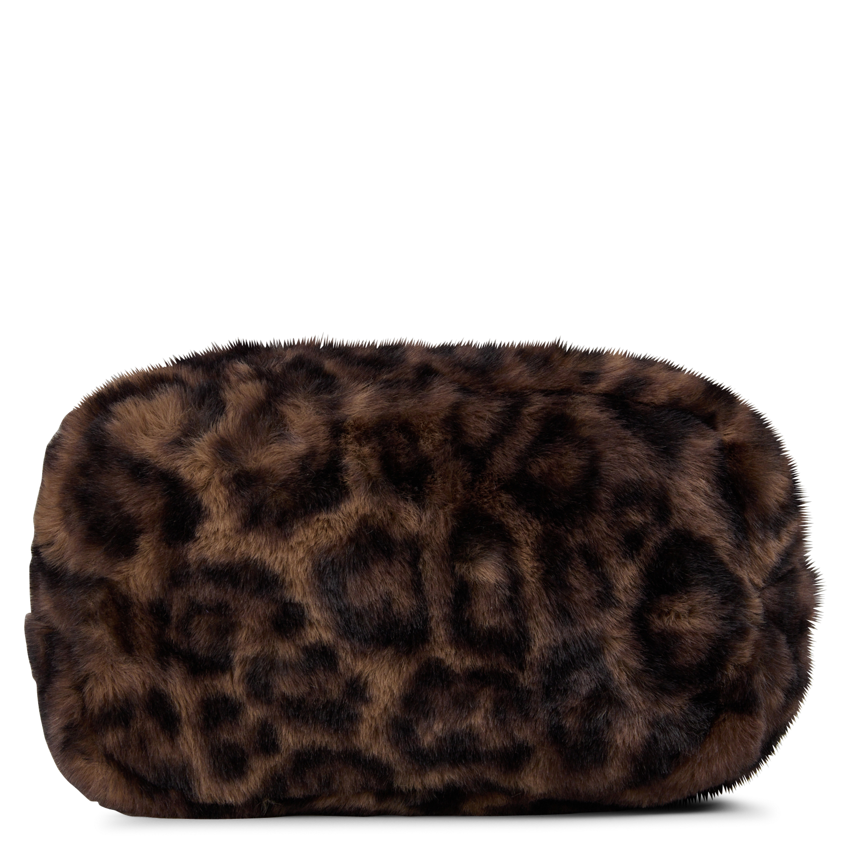 Leopard-print faux fur clutch bag APPARIS Multicolored
