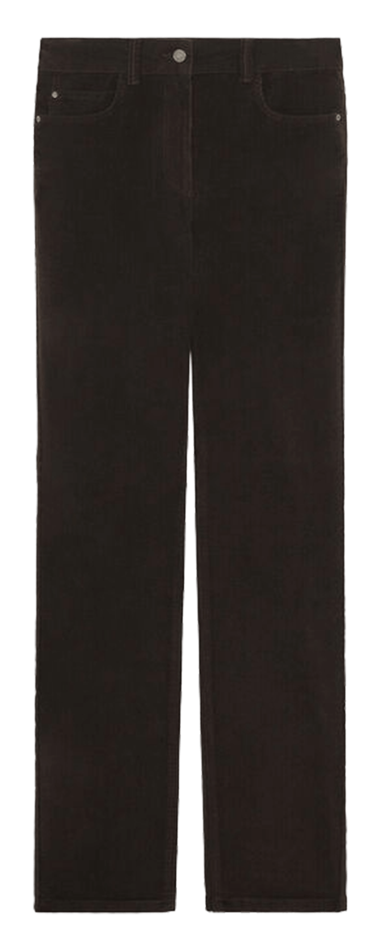 Straight-leg velvet pants | Brown CAROLL Women