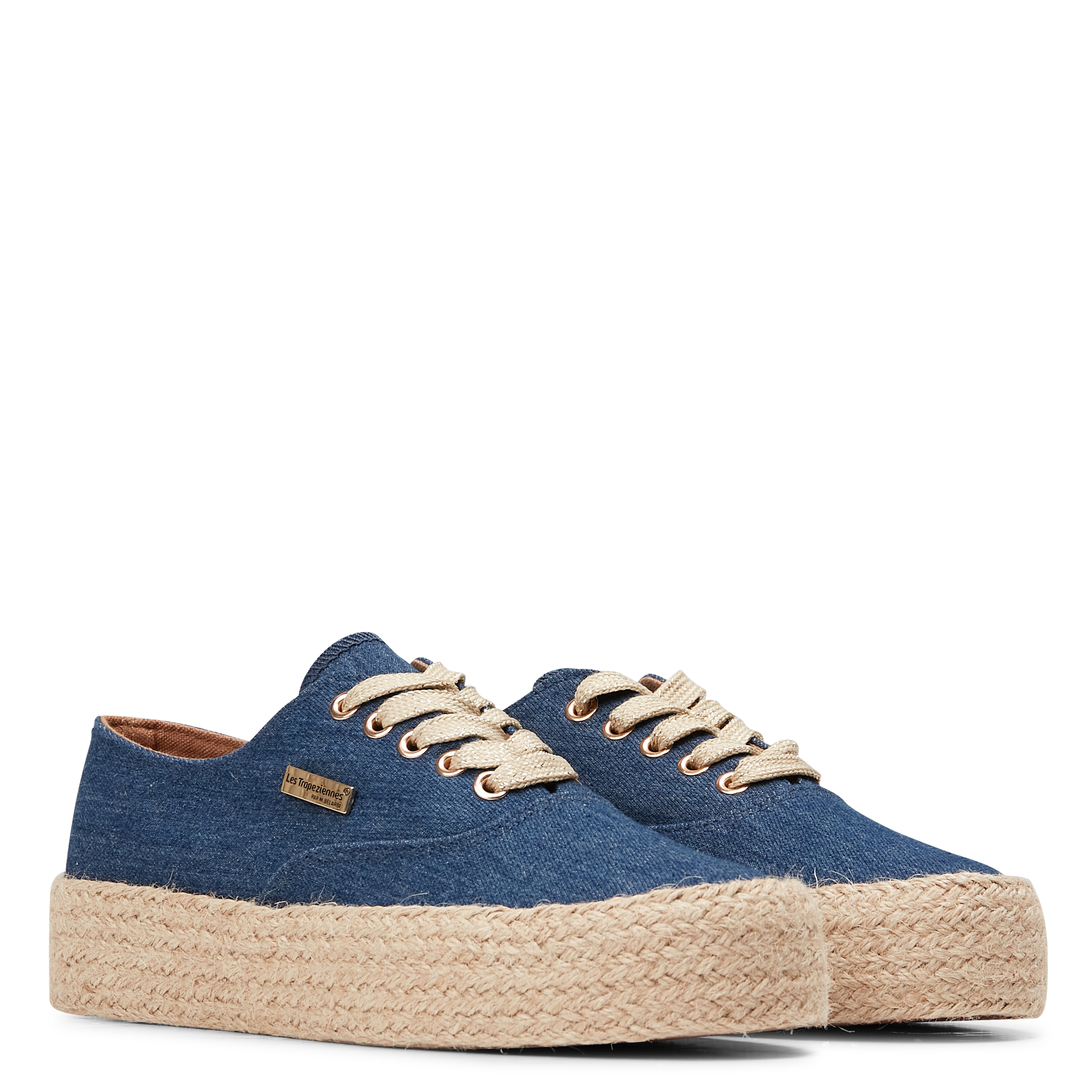 Espadrille-style low-top flatform sneakers LES TROPEZIENNES PAR M.BELARBI White