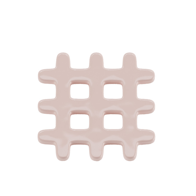 Set of 4 coasters, square woven ceramic POTIRON PARIS