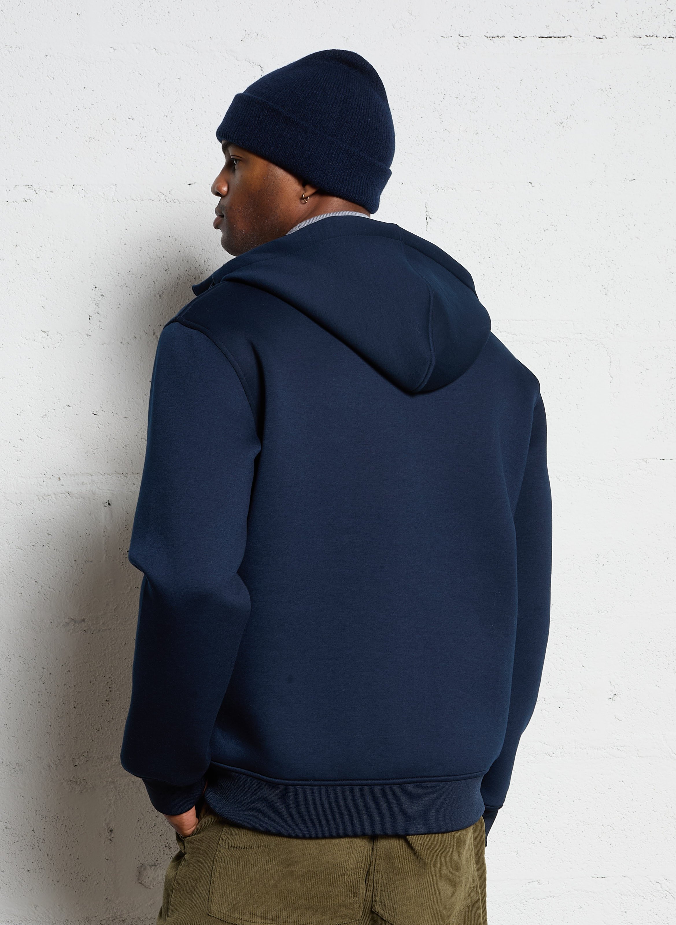 Sweat ample zippé à capuche | Bleu K-WAY Homme