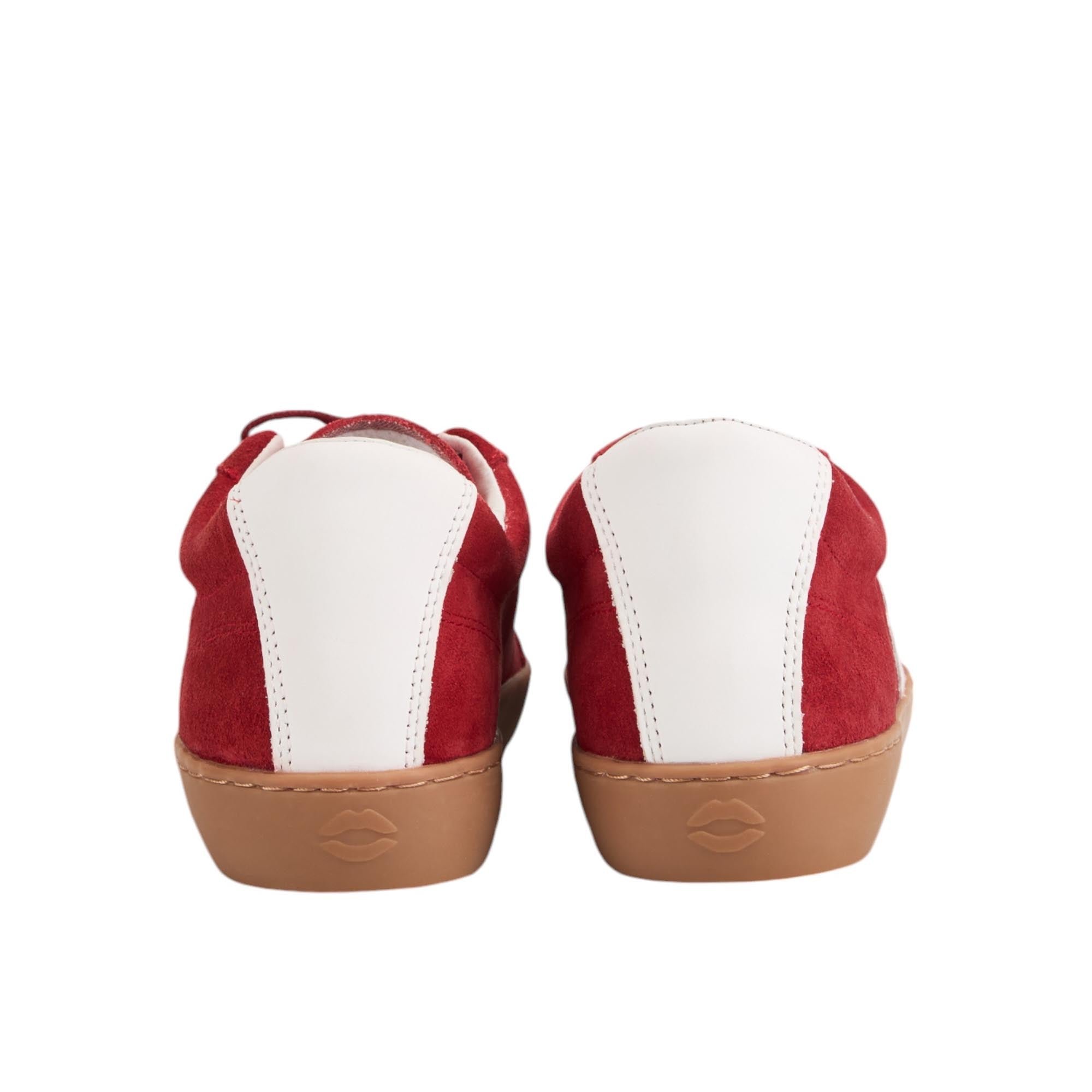 Jimmy leather sneakers BONS BAISERS PARIS Red