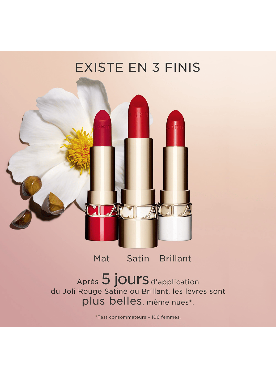 Navulling Joli Rouge - Satijnen afwerking lippenstift CLARINS 787 camellia nude