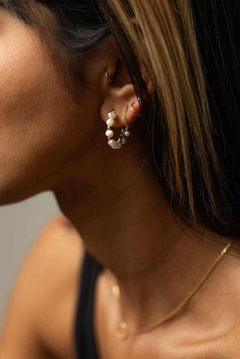 Chain earrings YAY White