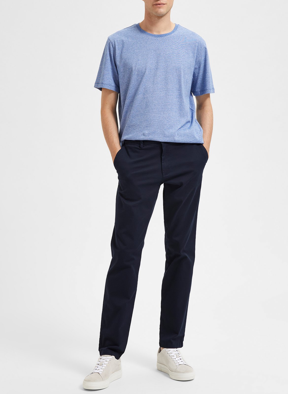 Baumwoll-Chinohose SELECTED Blau