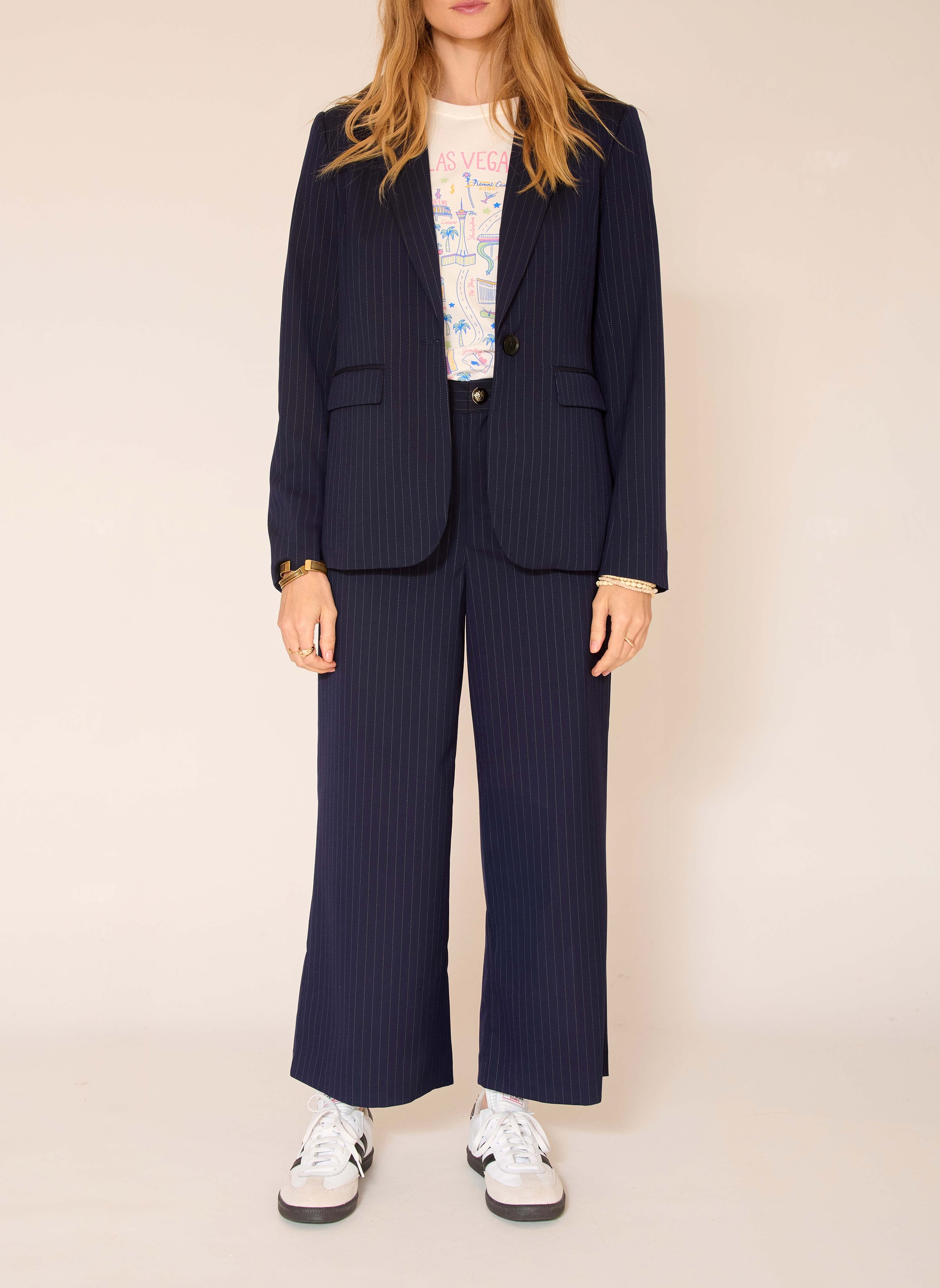 Giacca tailleur a righe Navy Mkt Donna Place des Tendances