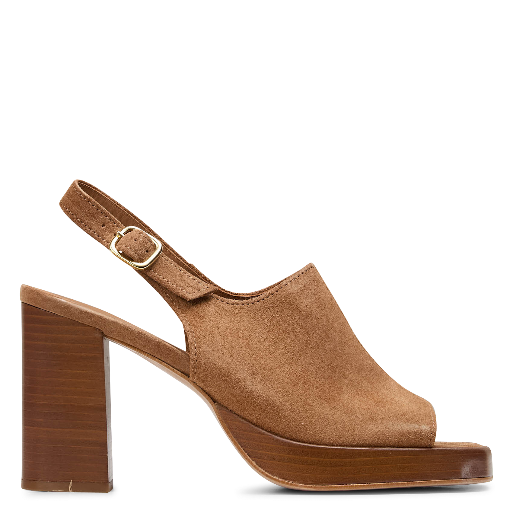 Sandales à talon en cuir MELLOW YELLOW Marron