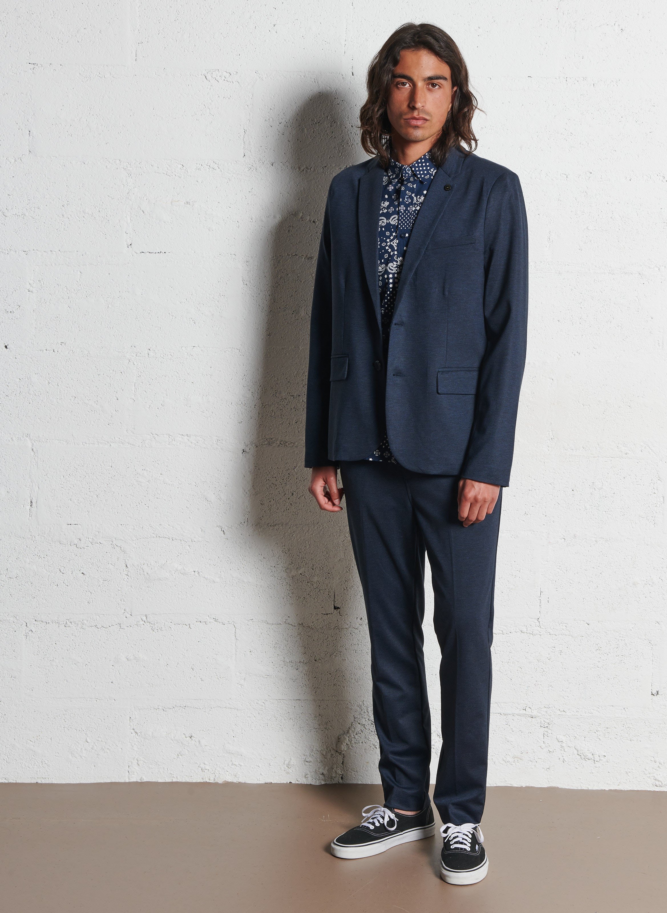 Straight suit jacket LE TEMPS DES CERISES Blue