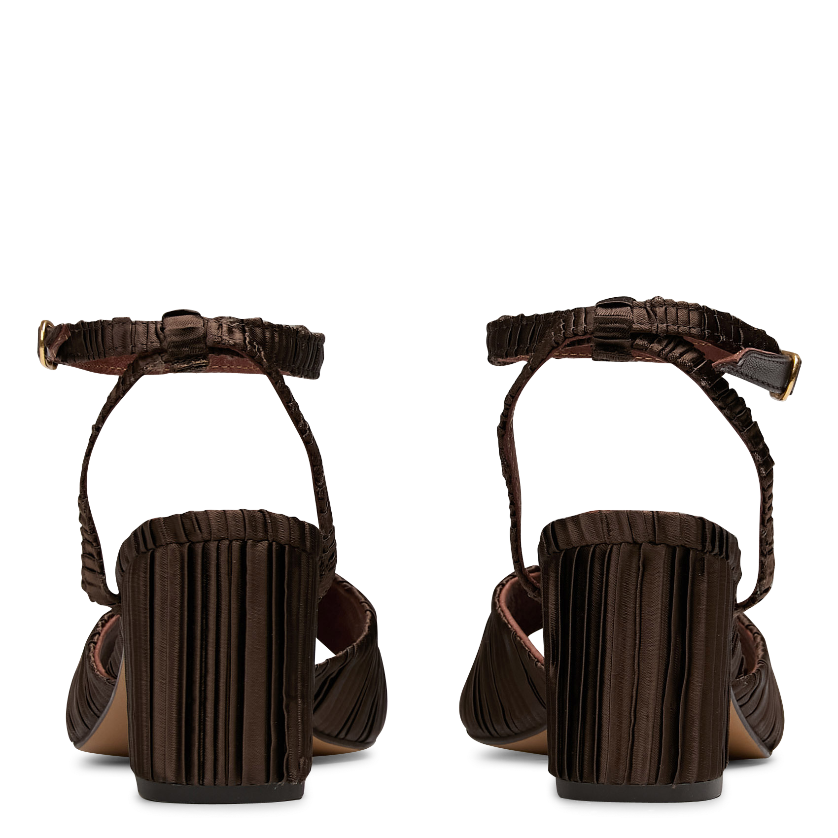 Sandales à talon en cuir ANONYMOUS COPENHAGEN Marron