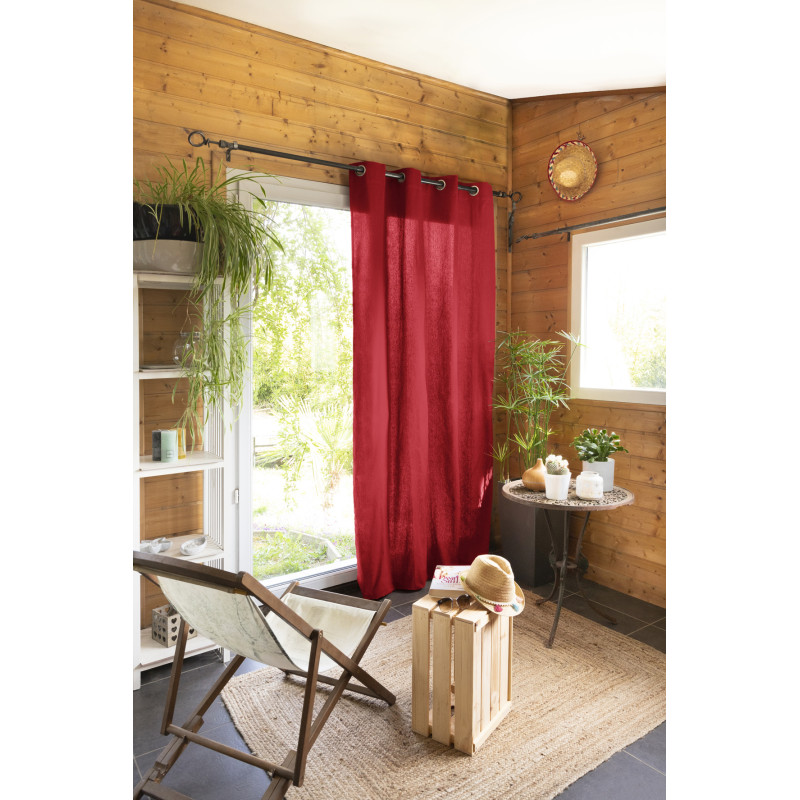 Blackout and Thermal Curtains L'EFFET PAPILLON Red