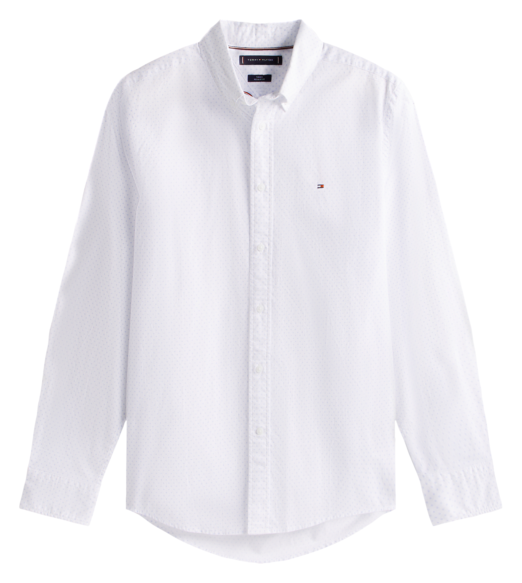 Straight printed cotton shirt TOMMY HILFIGER White