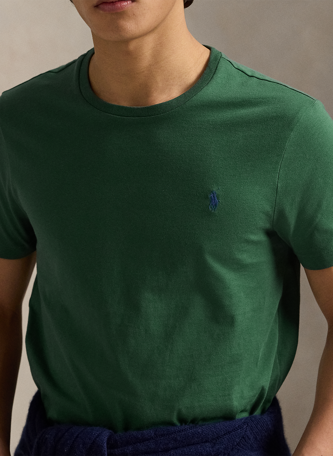 Tee-shirt col rond slim-fit en coton POLO RALPH LAUREN Vert