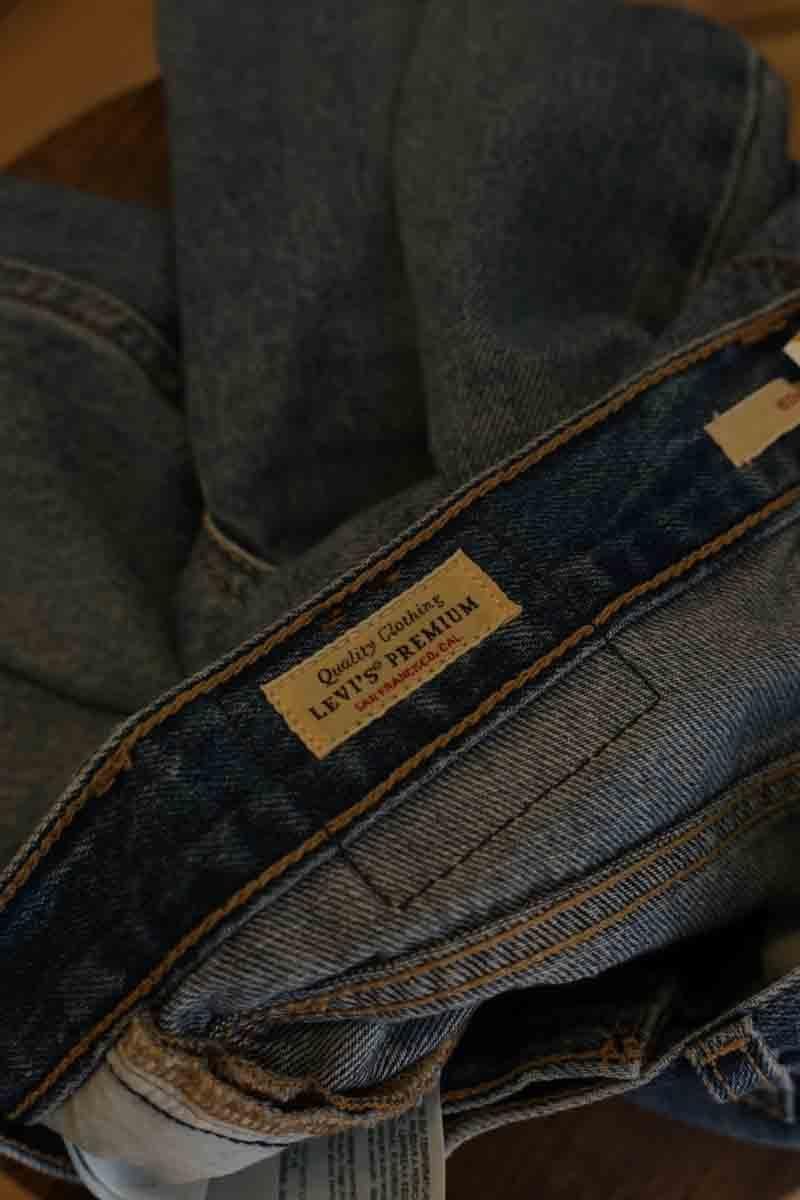 Cotton straight jeans LEVI'S - Seconde main Blue