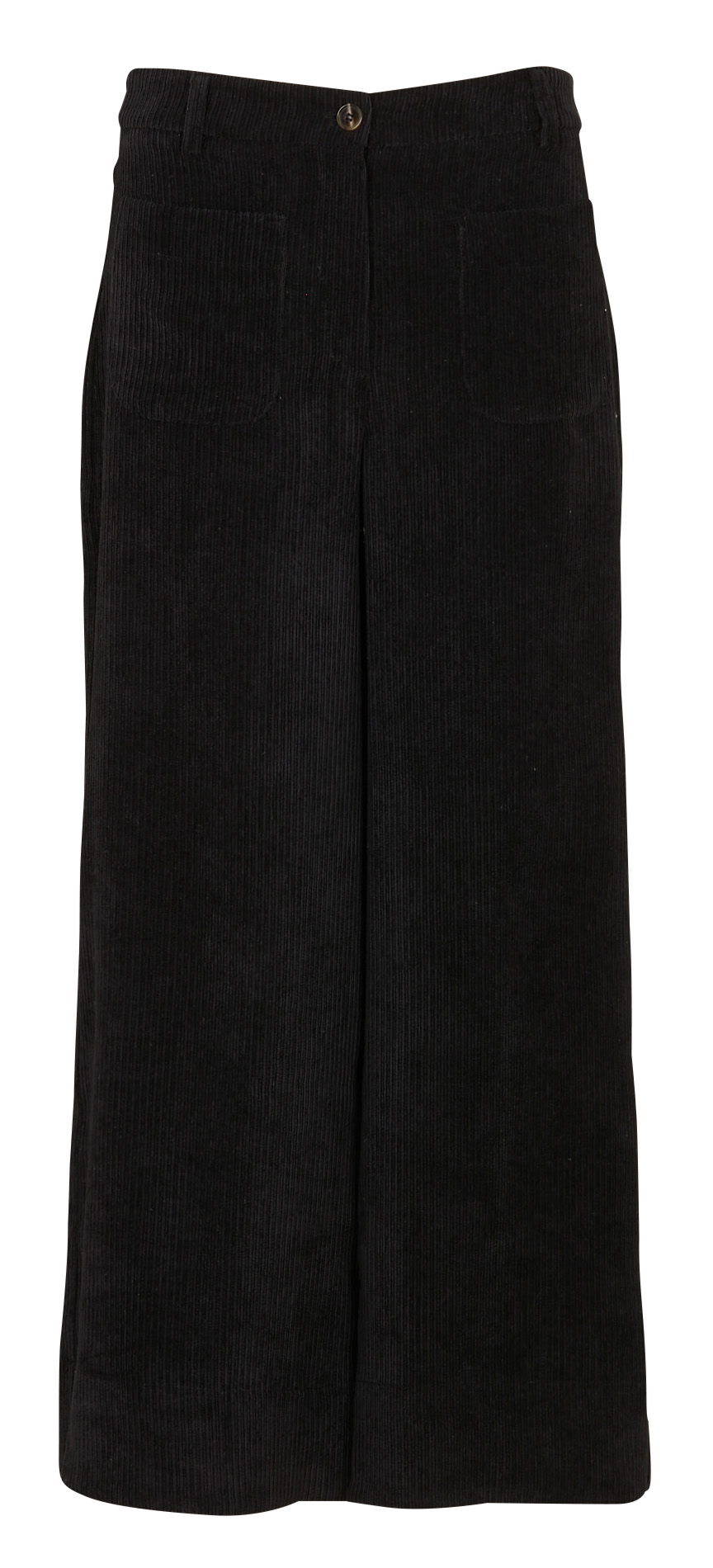 Pantalón corto de pana acanalada Negro