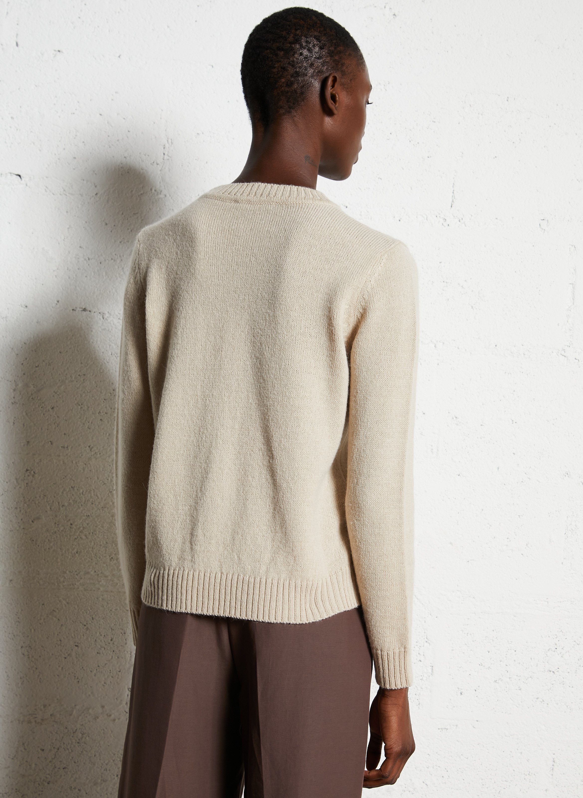Alpaca wool sweater MAX MARA WEEK END Beige