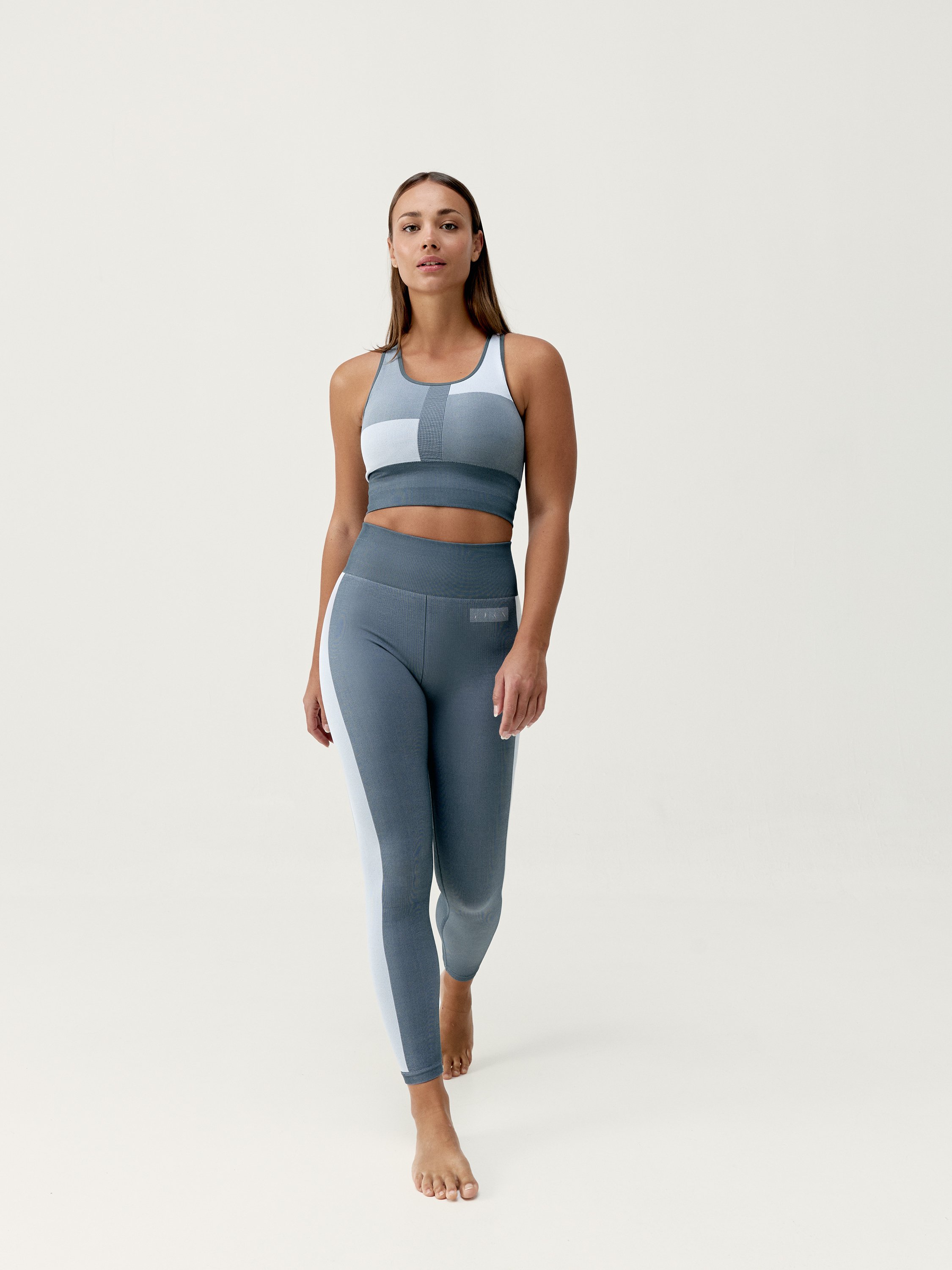 Athena printed design leggings with a unique print BORN LIVING YOGA Blue