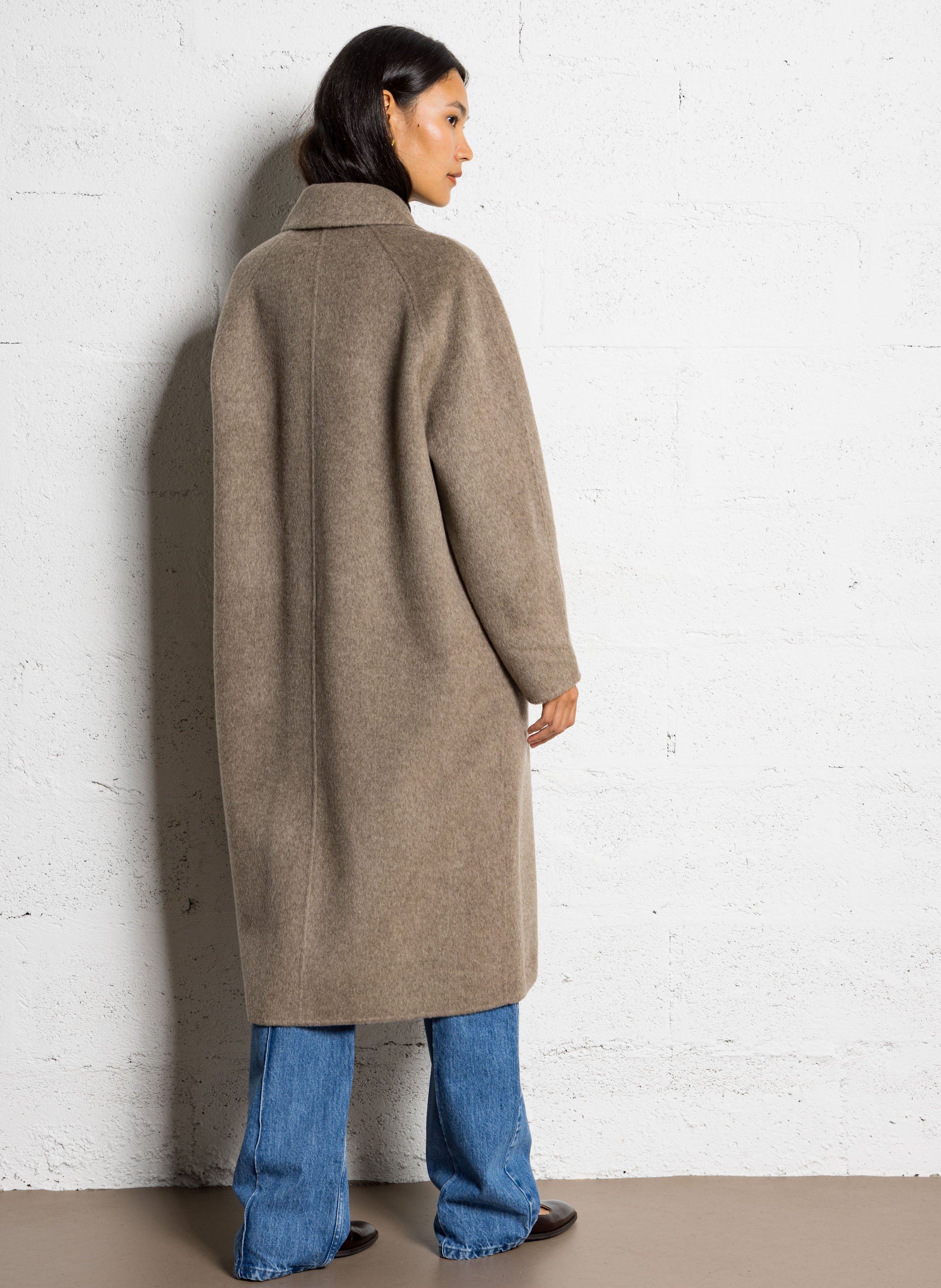 Algon oversized wool coat DES PETITS HAUTS Beige