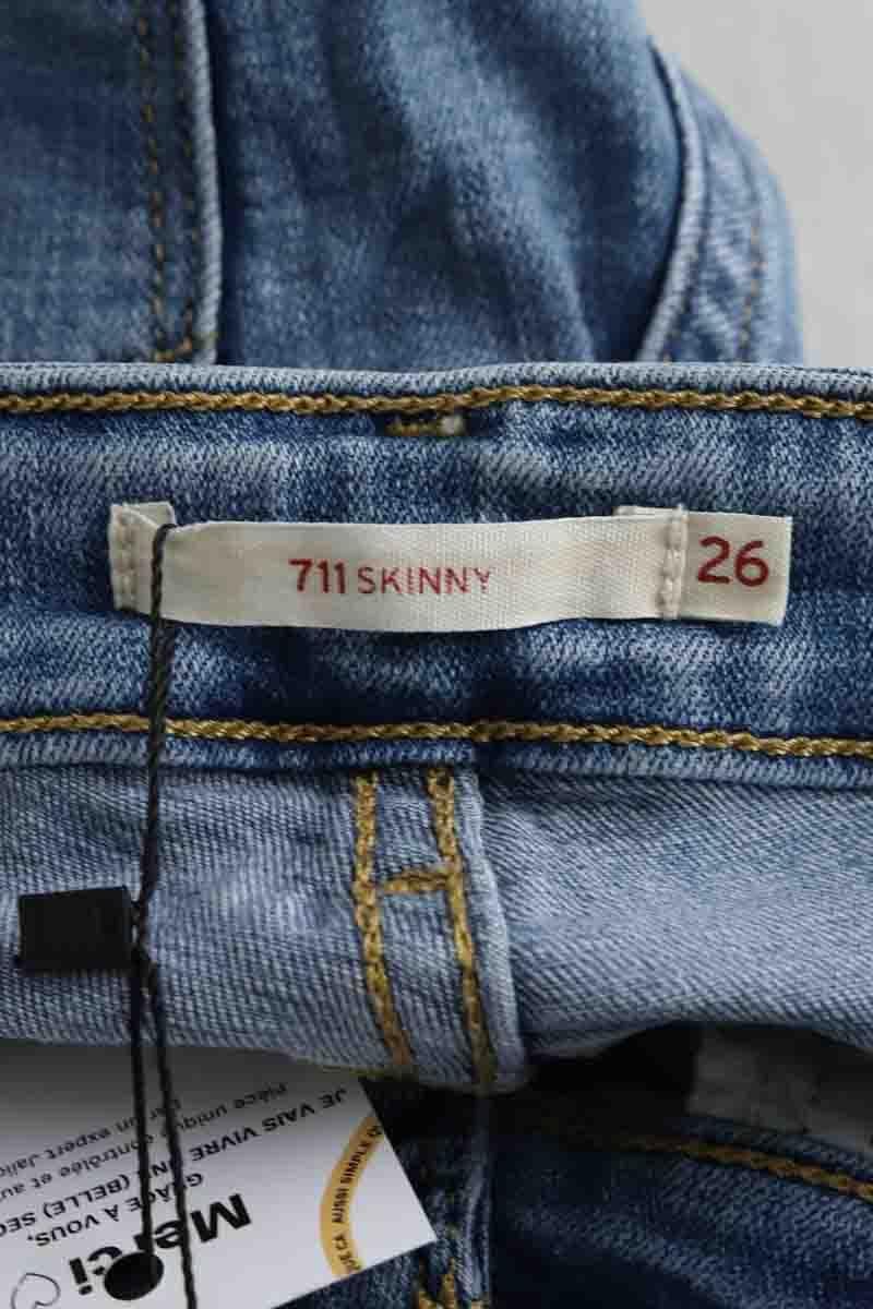 Slim-fit stretch cotton jeans with regular waist LEVI'S - Seconde main Blue