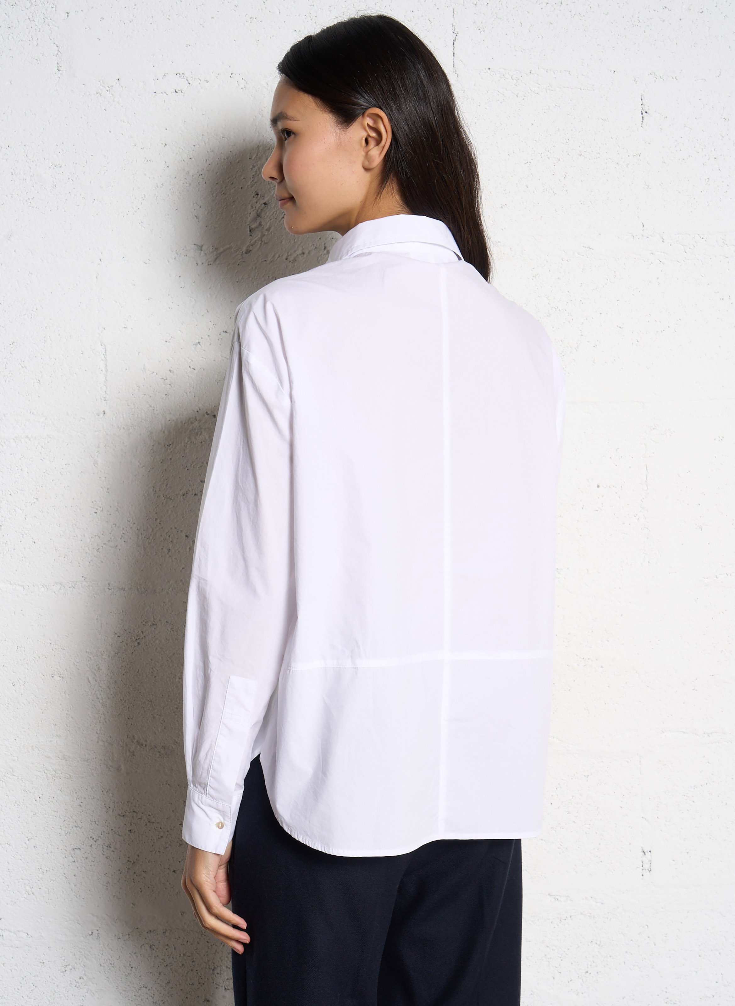 Capri plain oversized shirt BELLA JONES White