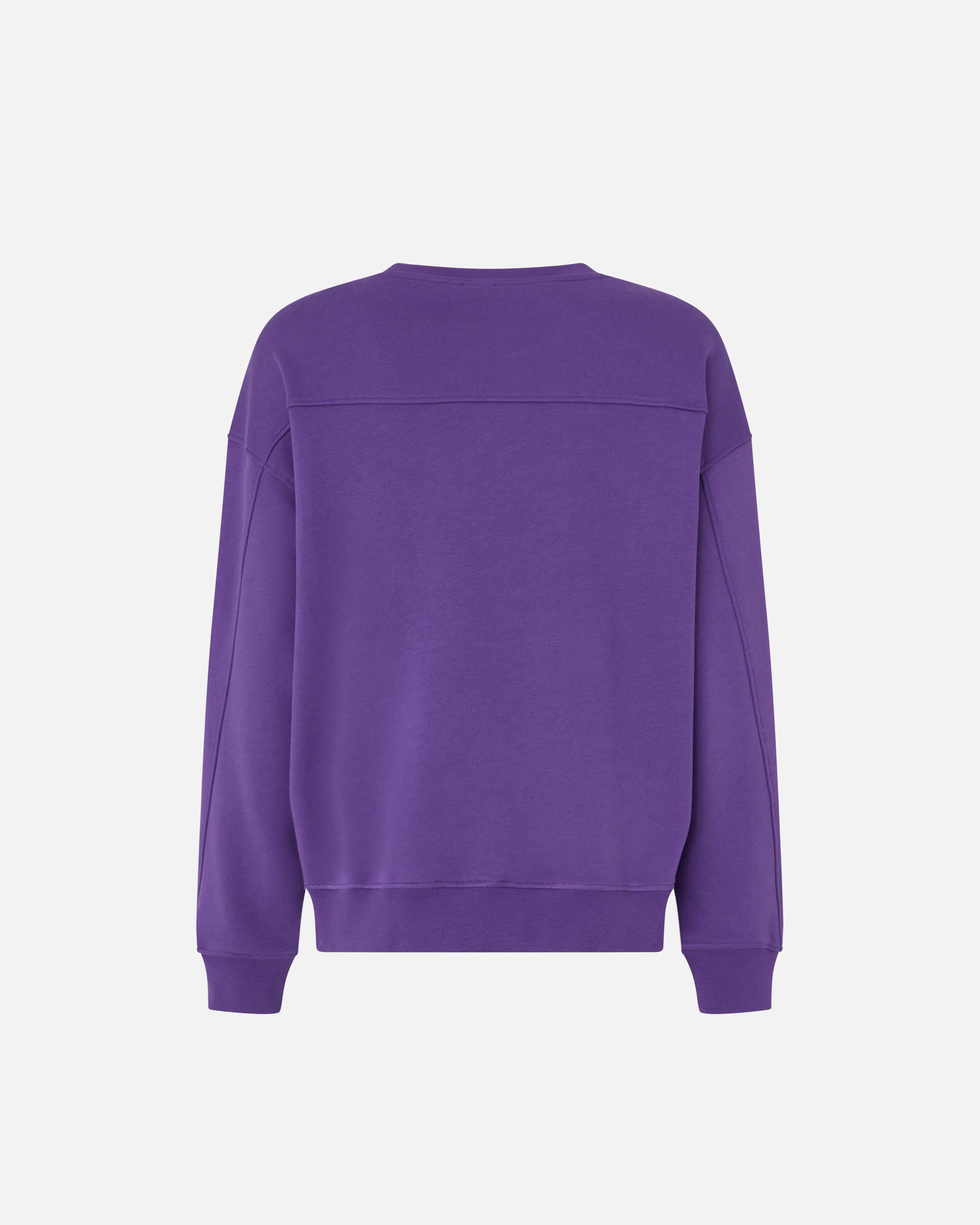 Round-neck sweatshirt with jewel embroidery love birds PINKO Purple