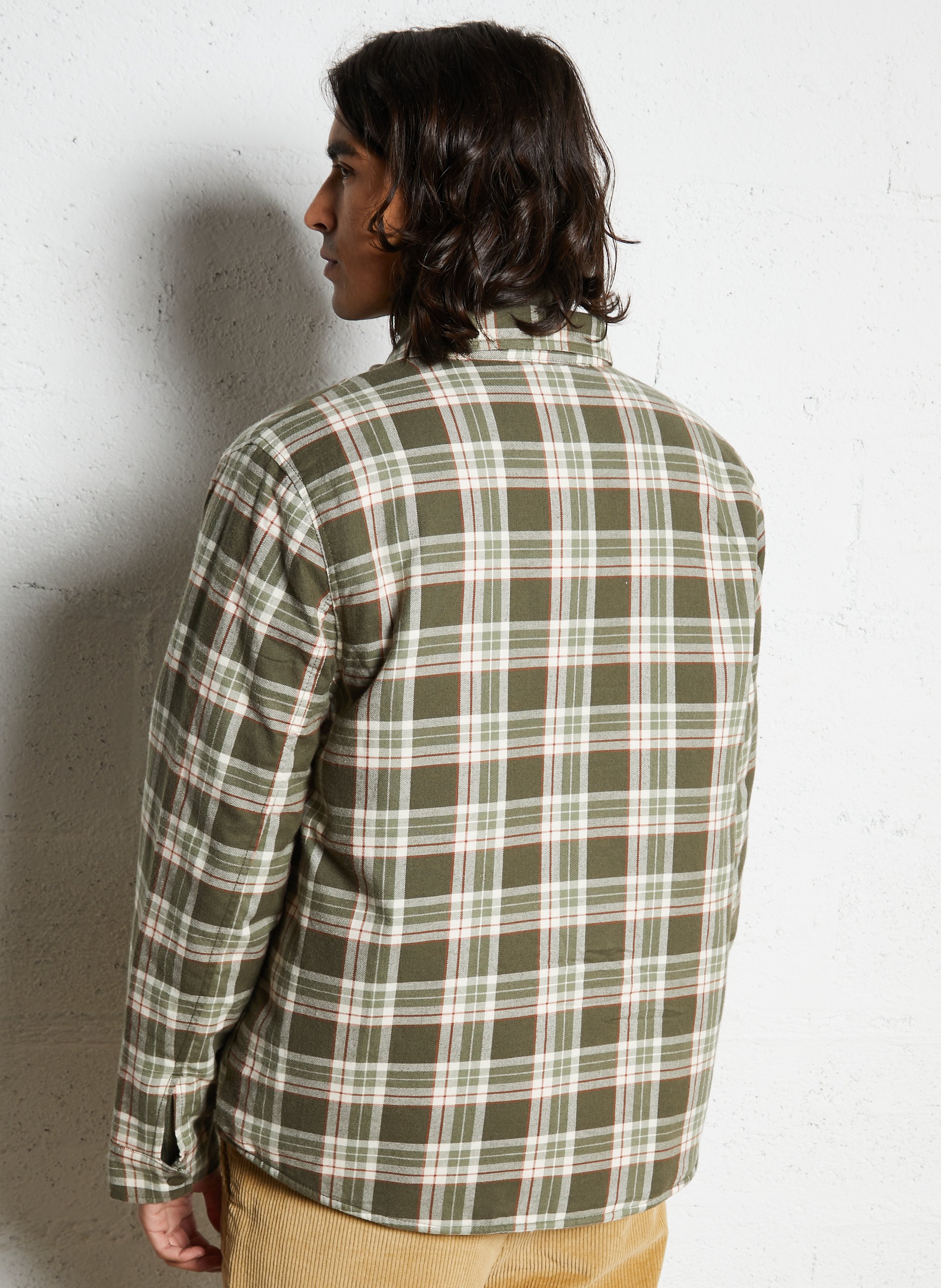 Veste chemise boutonnée à carreaux PEPE JEANS Kaki