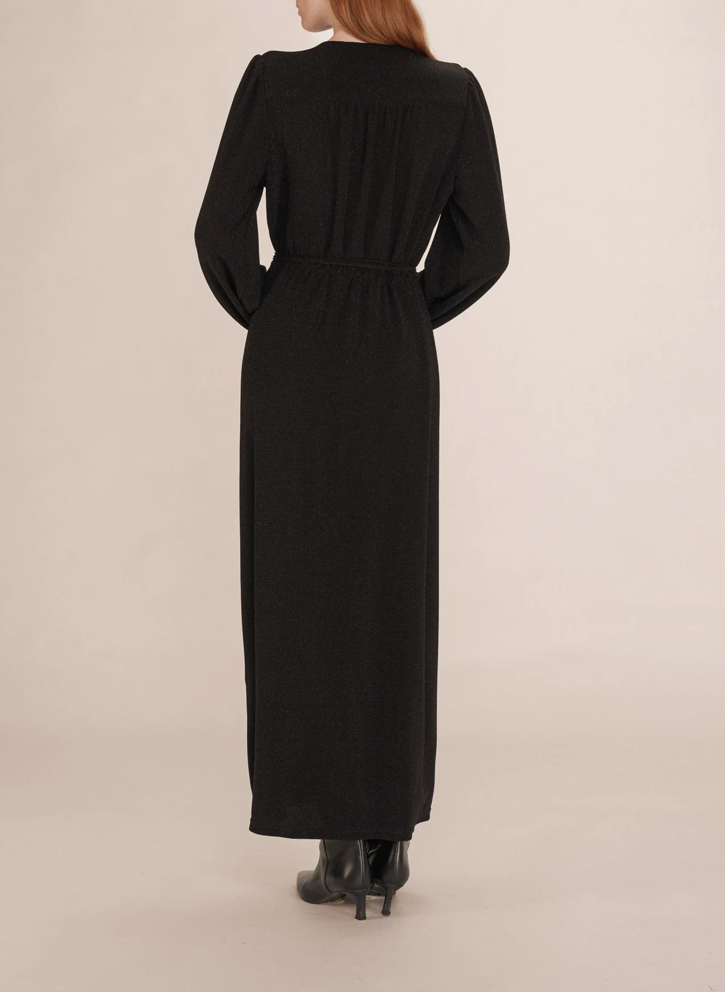 Sequined wrap long dress GRACE ET MILA Black