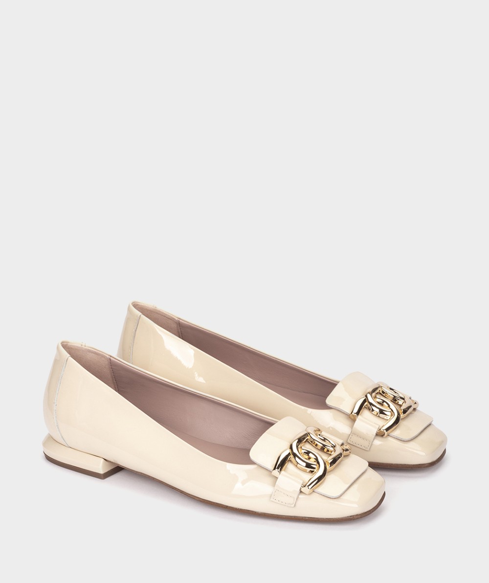 White patent leather ballet flats PEDRO MIRALLES White