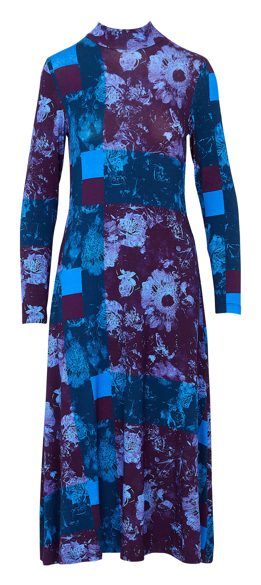 Robe midi col montant LA FEE MARABOUTEE Violet