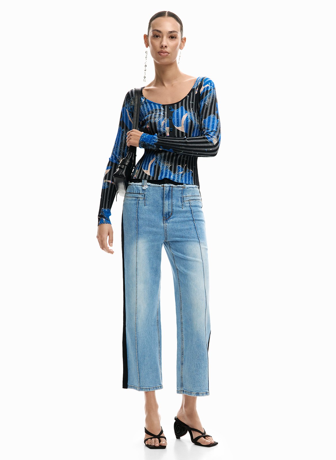 Gekürzte Baumwollhose DESIGUAL Blau