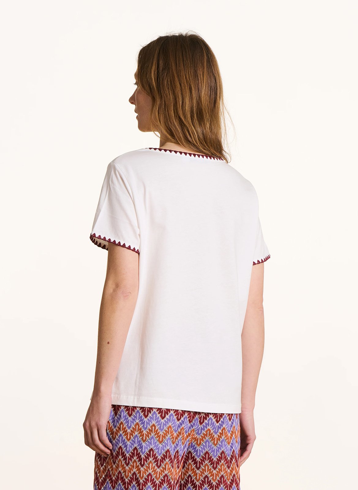 Oversized T-shirt met ronde hals van biologisch katoen LA FEE MARABOUTEE Bruin