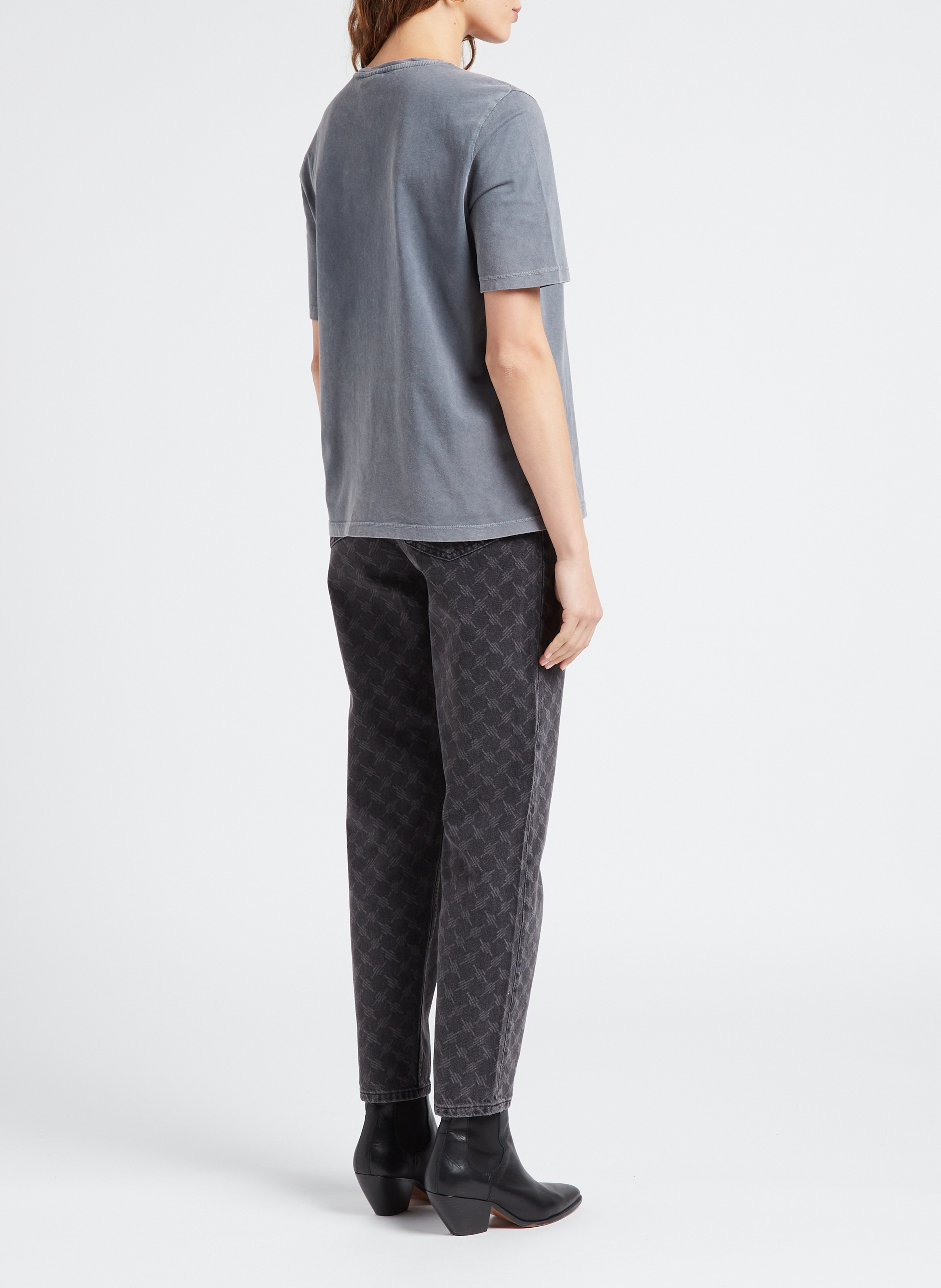 Cotton-blend straight-leg jeans OBJECT Black