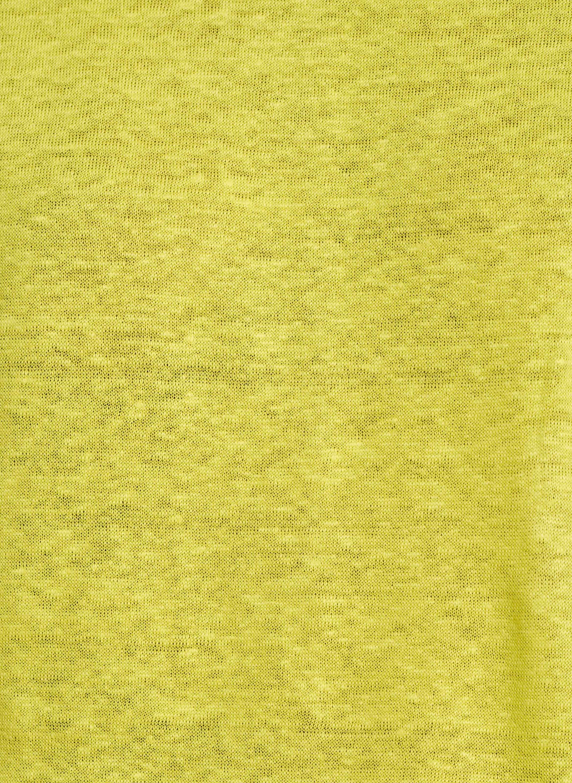 Tee-shirt droit chiné en lin LA FEE MARABOUTEE Vert