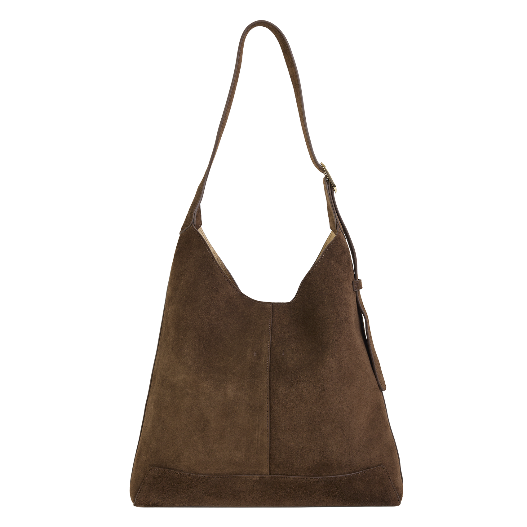 Sac hobo en cuir velours NAT & NIN Marron