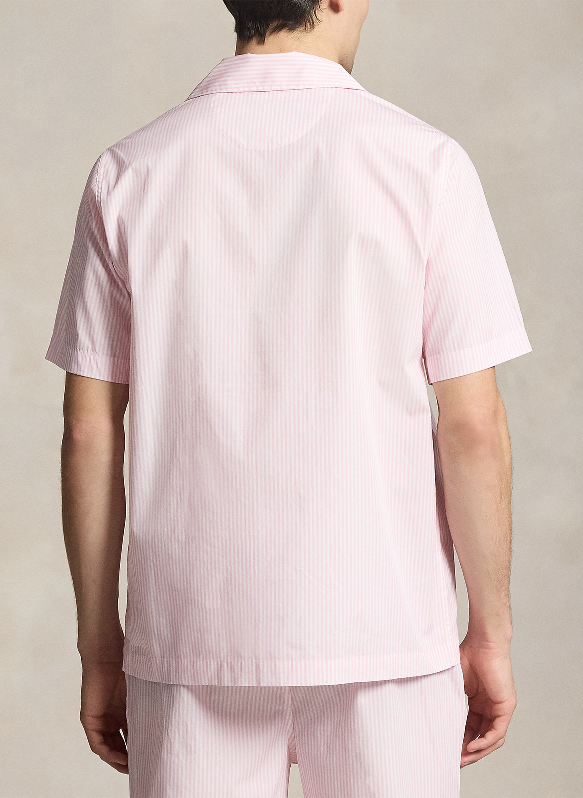 Overhemd met gestreepte pyjama van katoen POLO RALPH LAUREN Roze