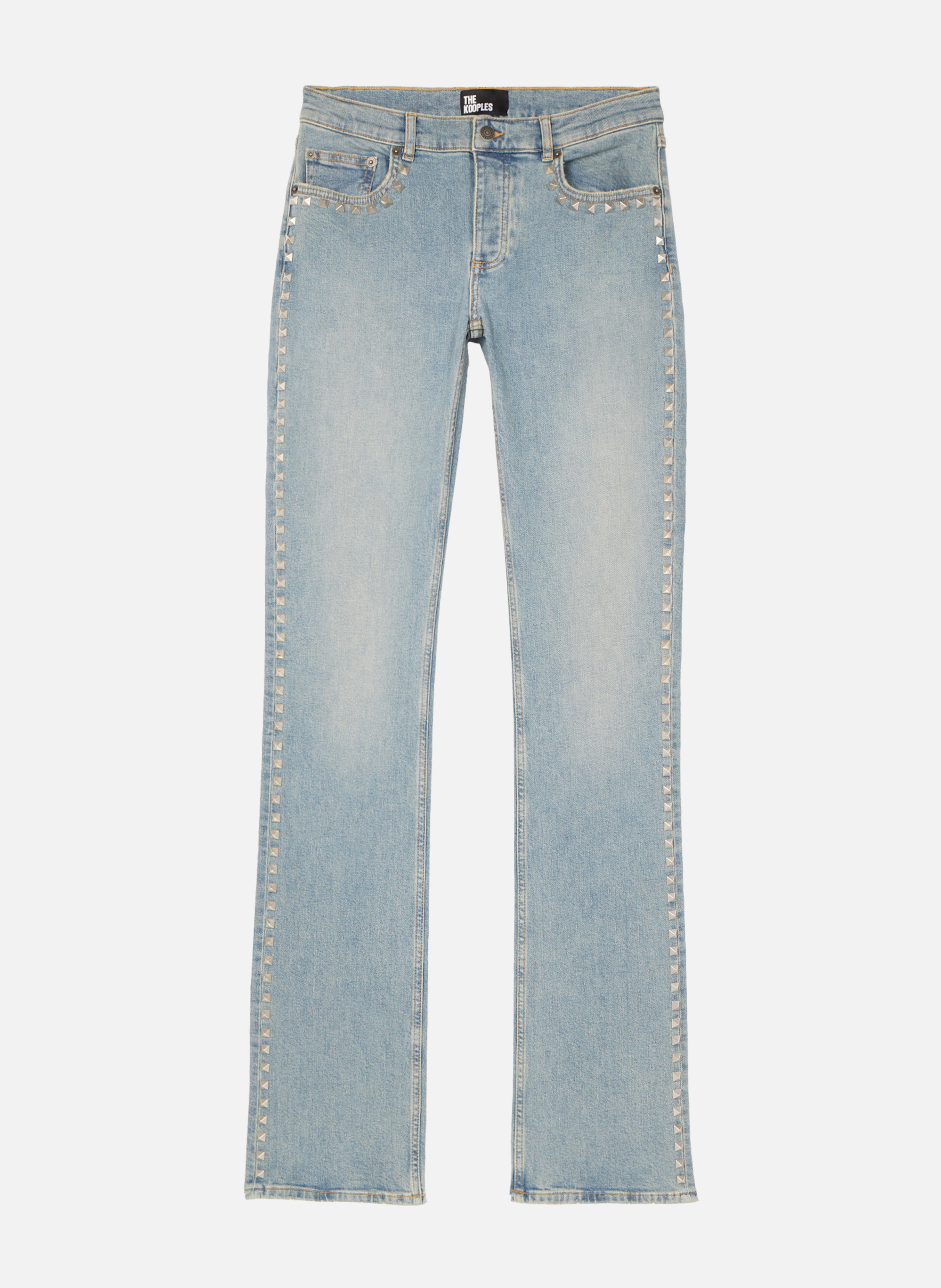 Slim fit long jeans with studs. THE KOOPLES Blue