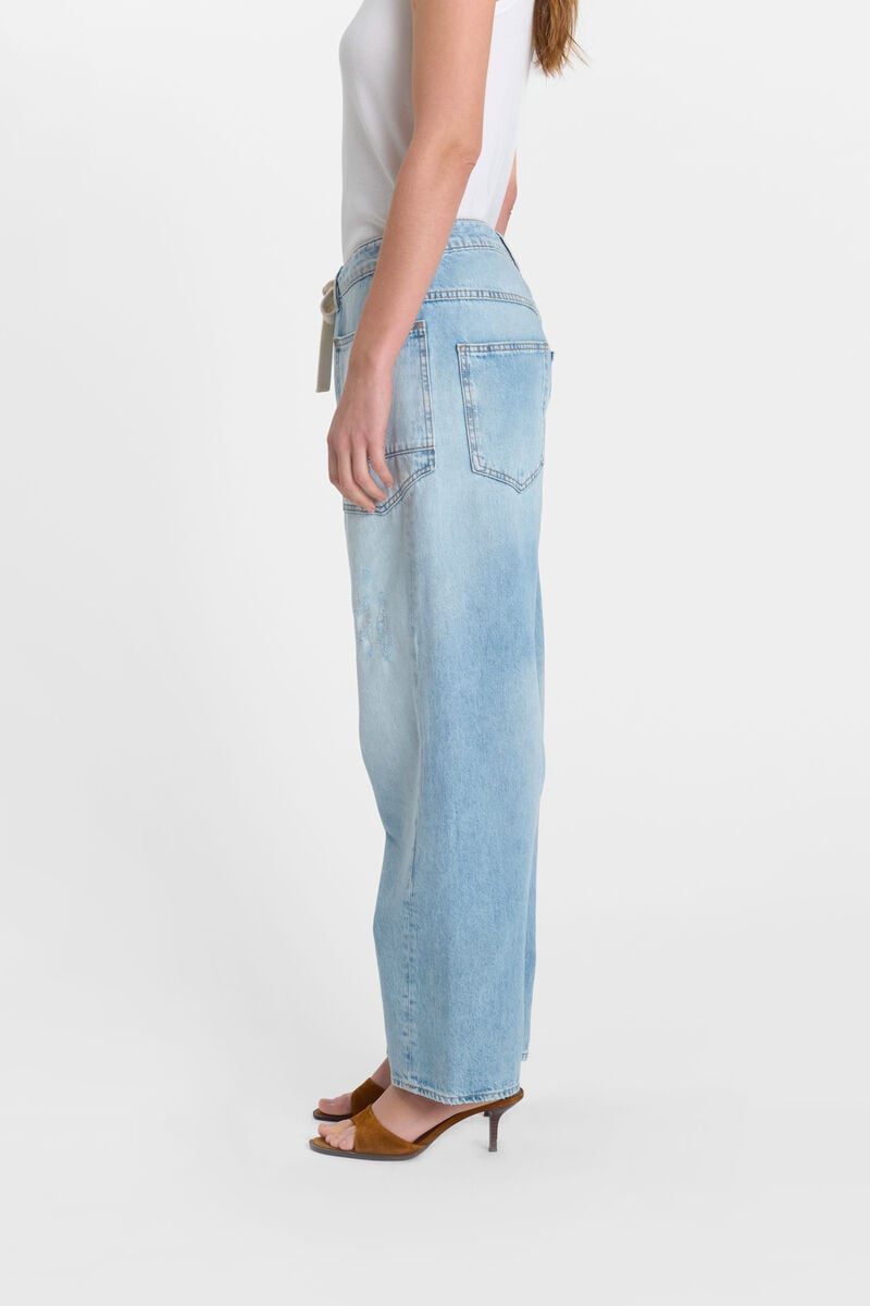 Loose jeans, wide leg, length 34 LE TEMPS DES CERISES Blue