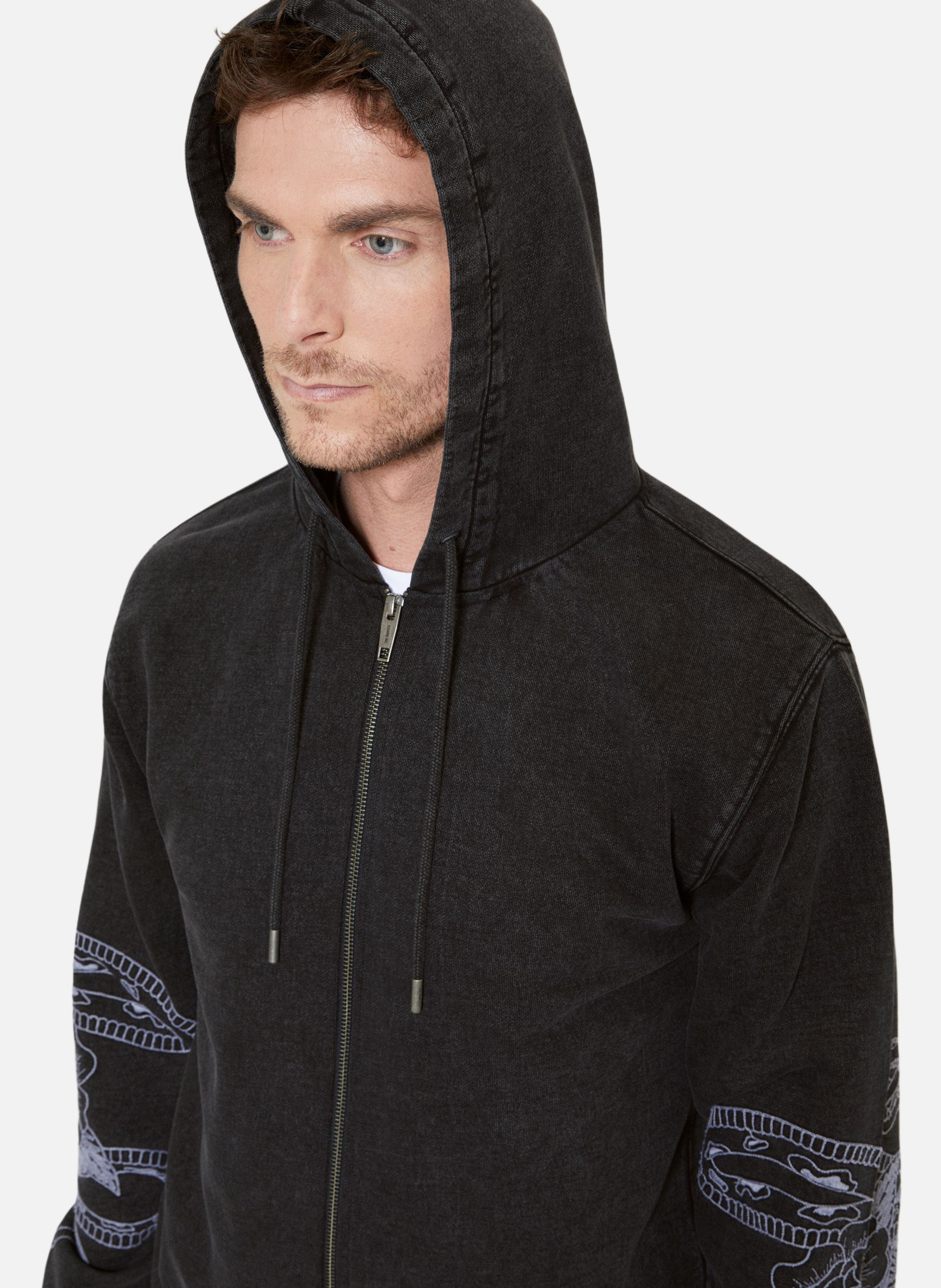 Hooded sweatshirt with embroideries THE KOOPLES Black