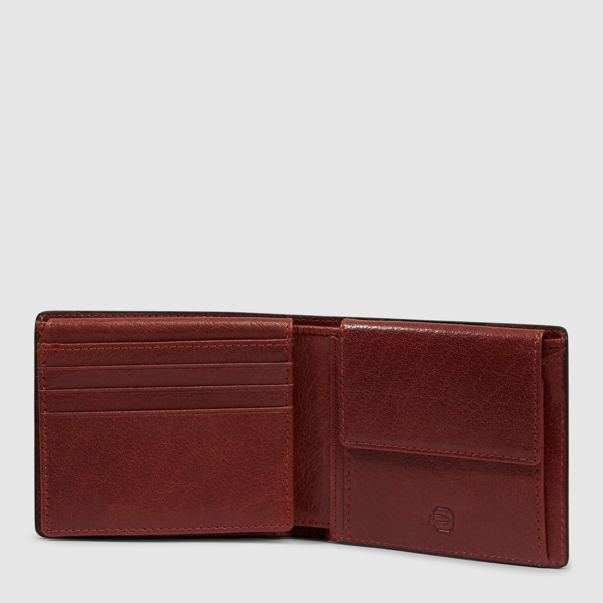 Men's leather wallet with ID card holder PIQUADRO Red