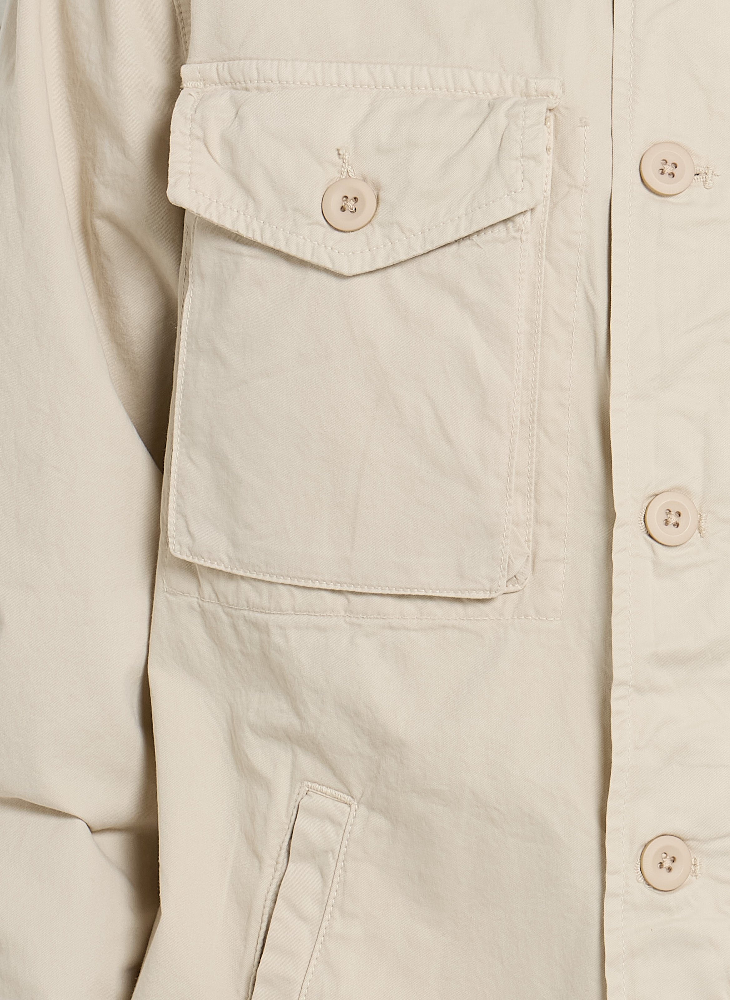 Gerade geschnittene Baumwolljacke mit klassischem Kragen HARTFORD Grau