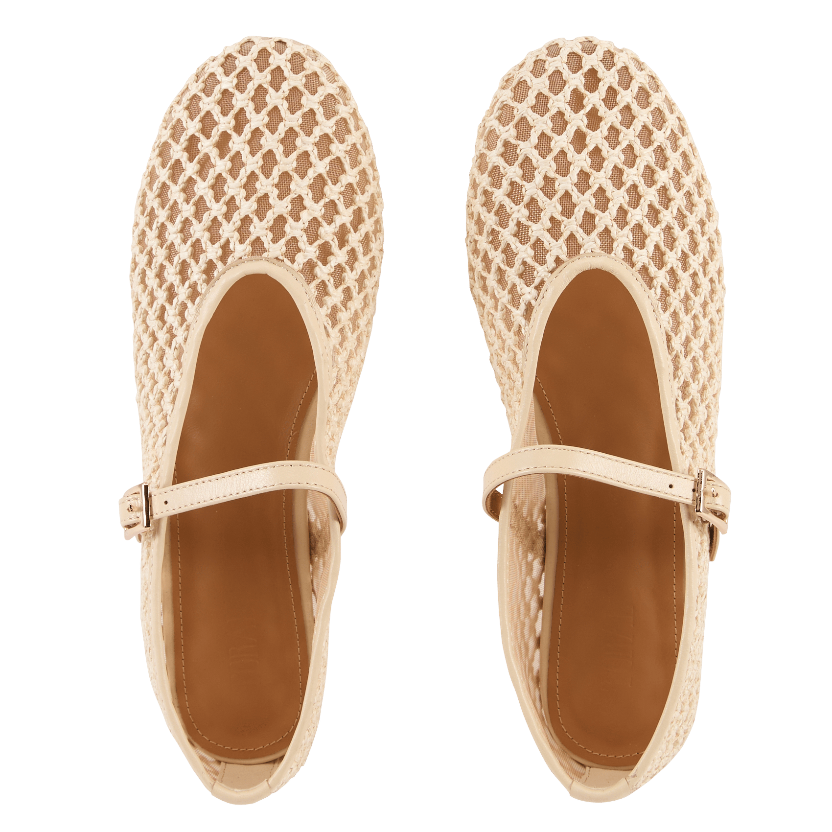 Ballerines ajourées à bride TORAL Marron