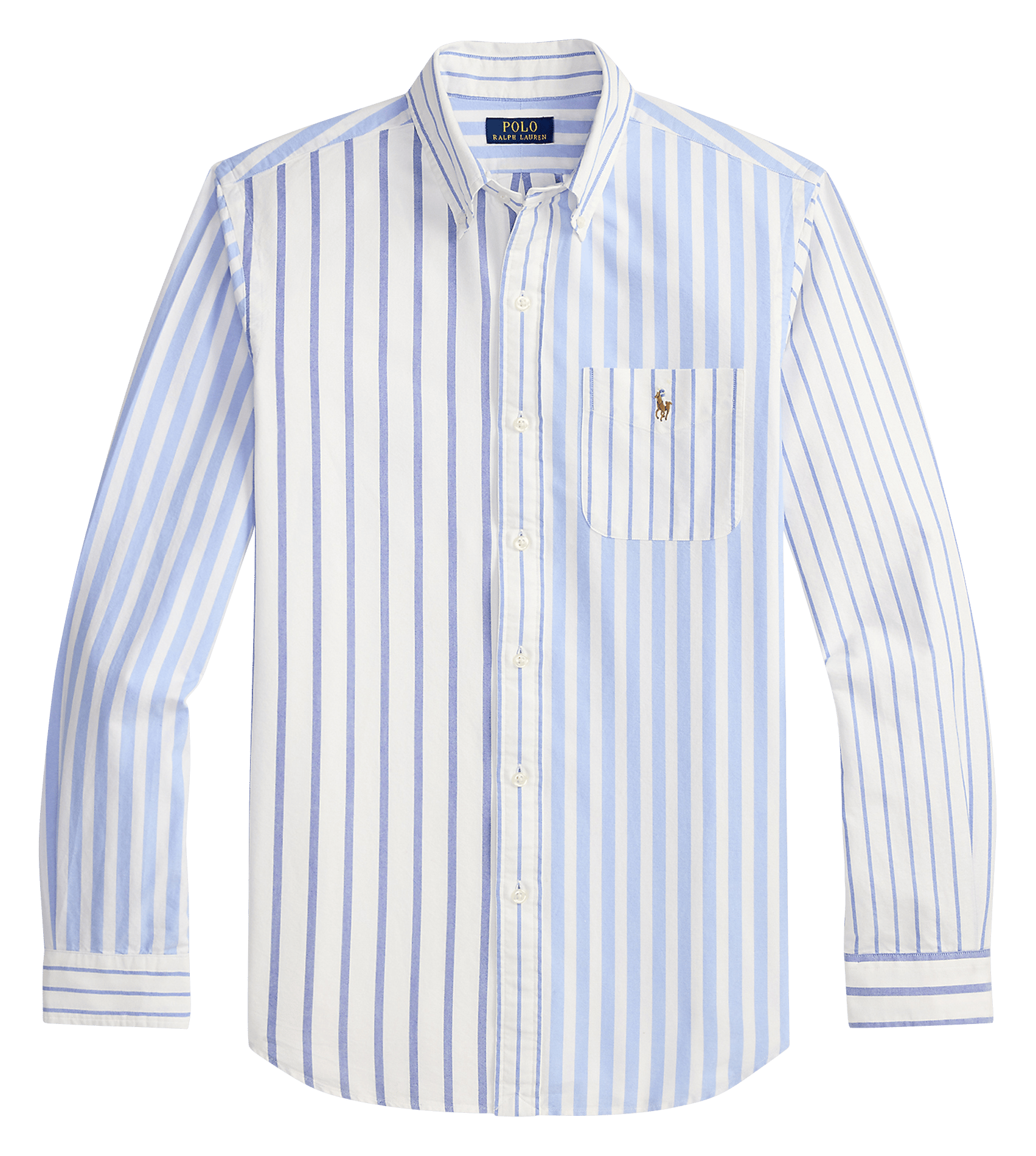 Straight Striped Shirt with Patch Pocket POLO RALPH LAUREN Blue