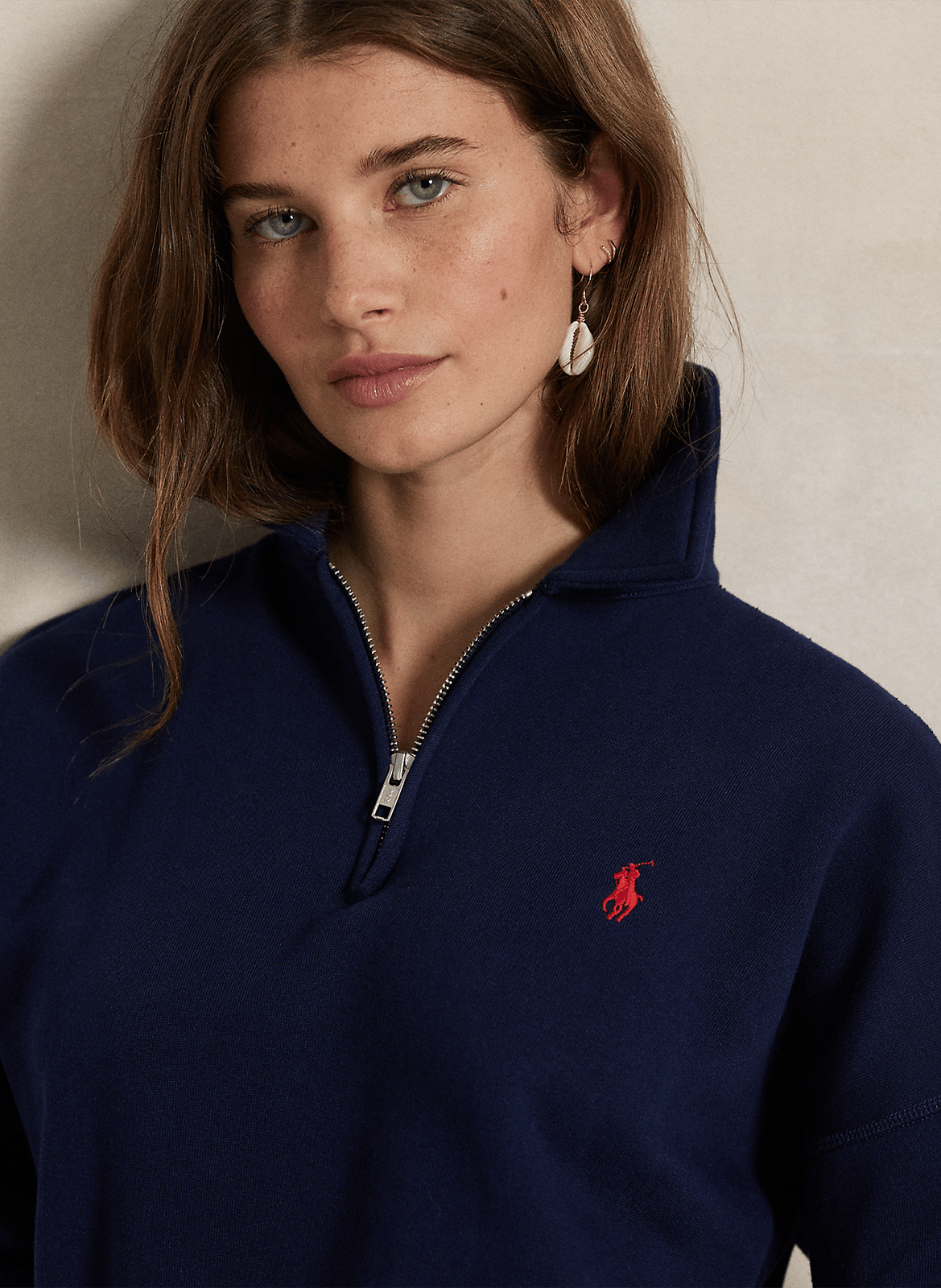 Oversize-Sweatshirt mit Stehkragen aus Baumwollmischung POLO RALPH LAUREN Blau