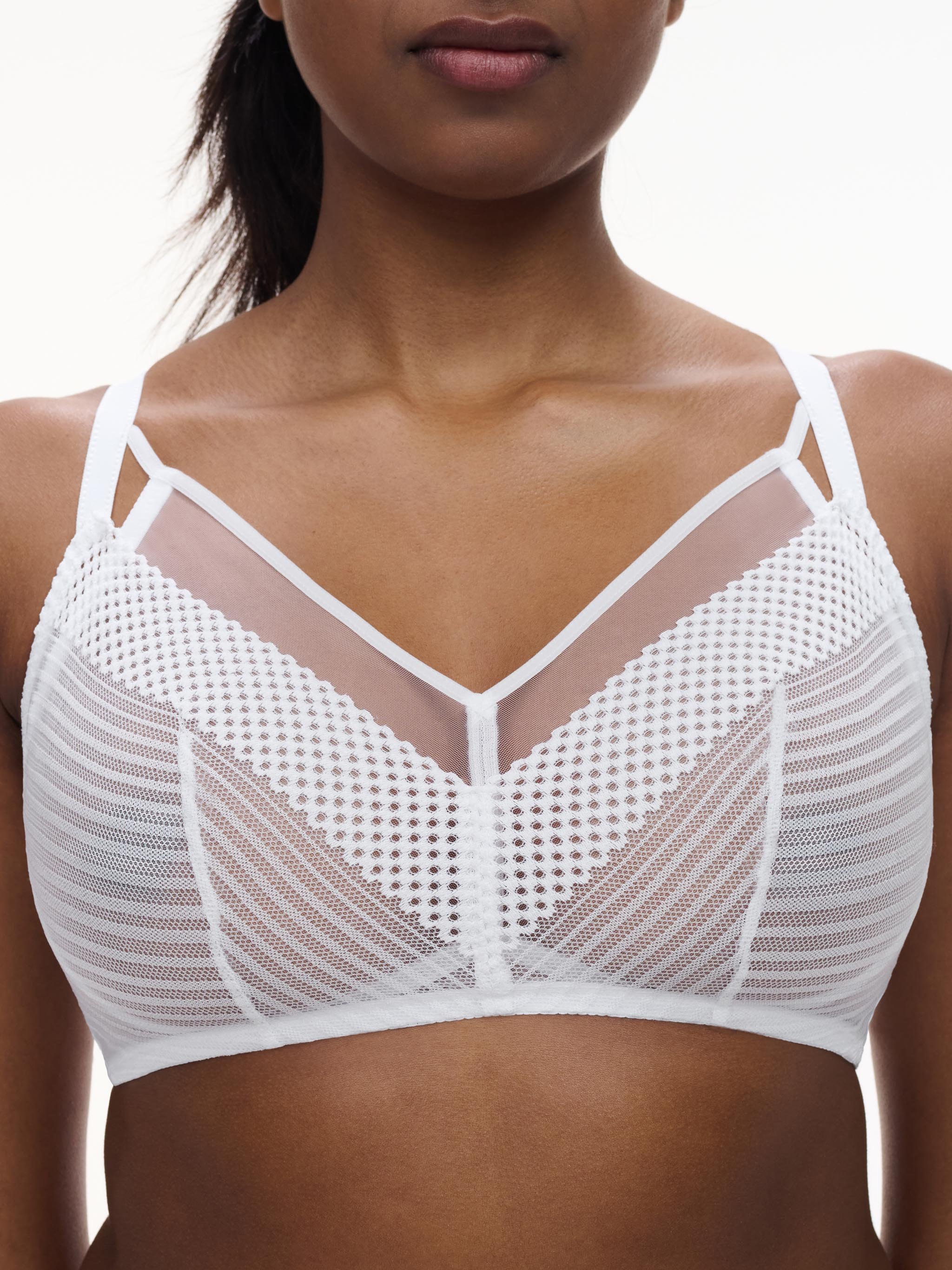 Non-wired support bra with cups CHANTELLE PULP White