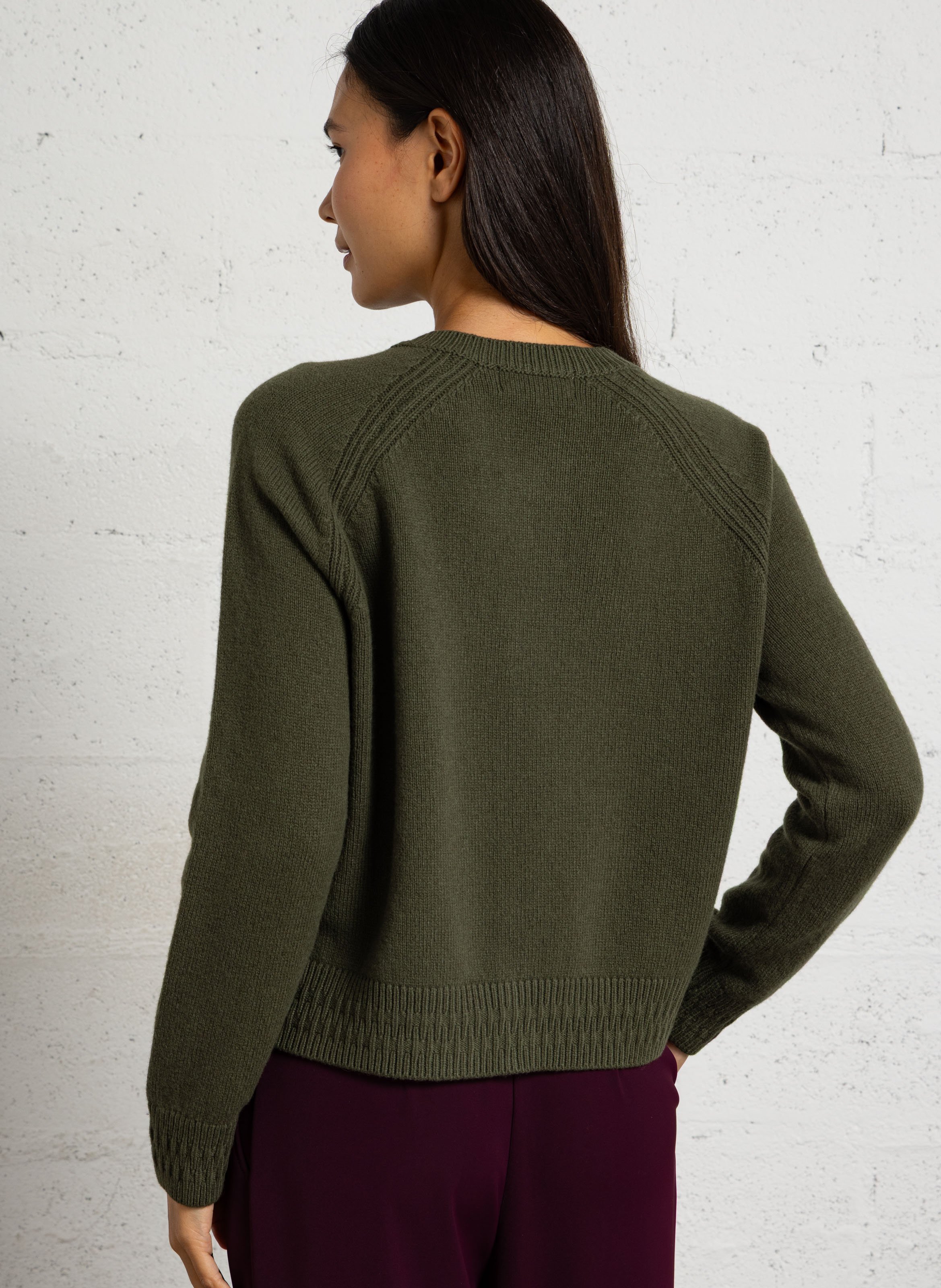 Oversize-Weste aus Wolle und Kaschmir MAISON ANJE Khaki