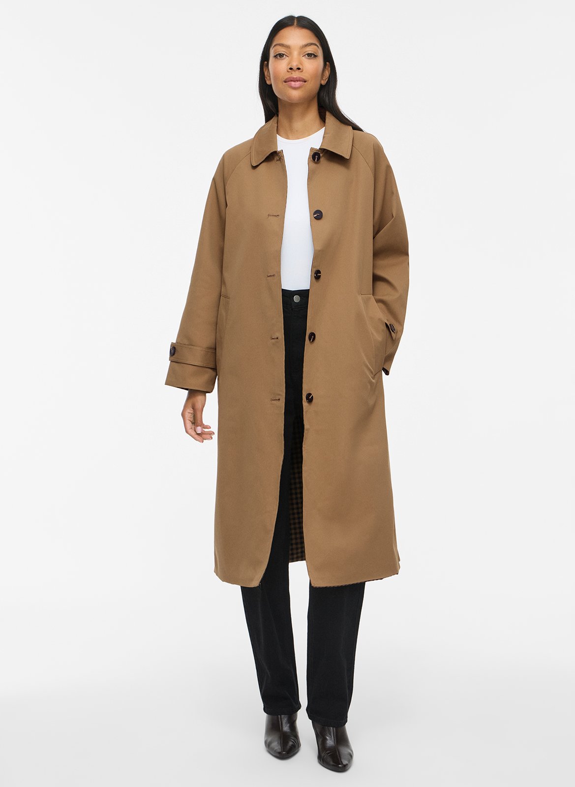 Gerader Trenchcoat mit klassischem Kragen VILA Braun