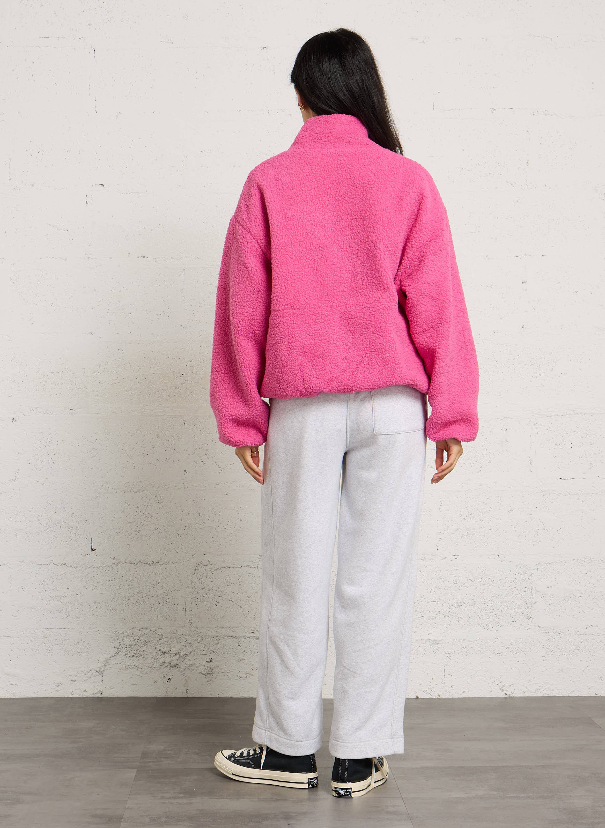 Veste zippée col montant  NEWTONE Rose