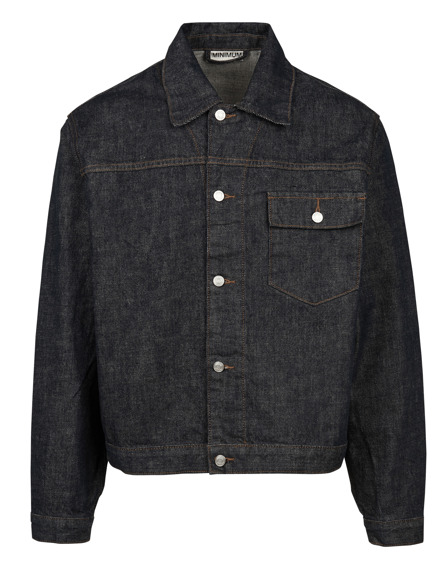 Veste ample boutonnée en denim MINIMUM Bleu