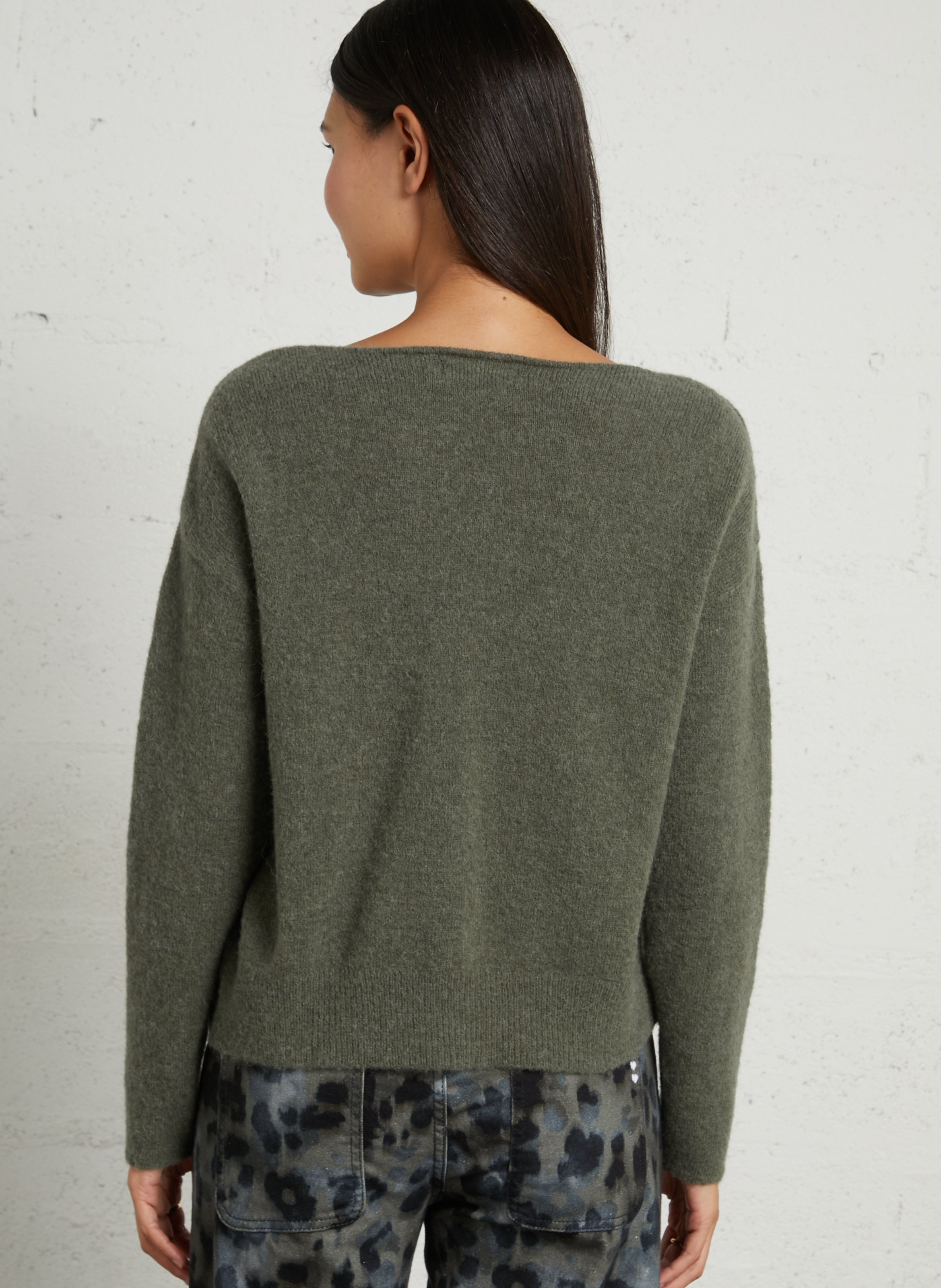 Oversized wool-blend sweater MAISON ANJE Khaki